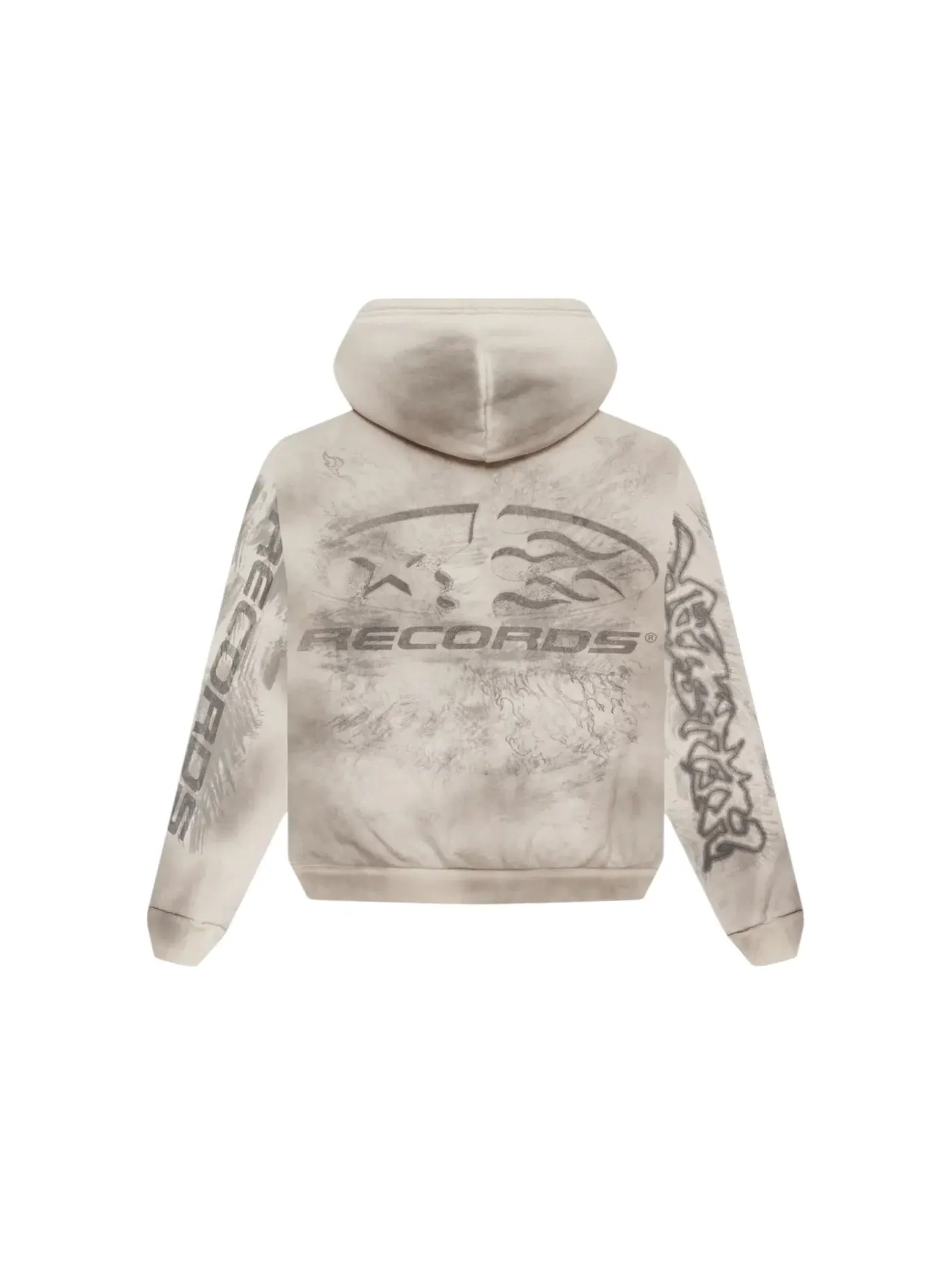 Мужской худи с принтом Hellstar Hstar Records Hoodie — изображение 2 из 2, белый
