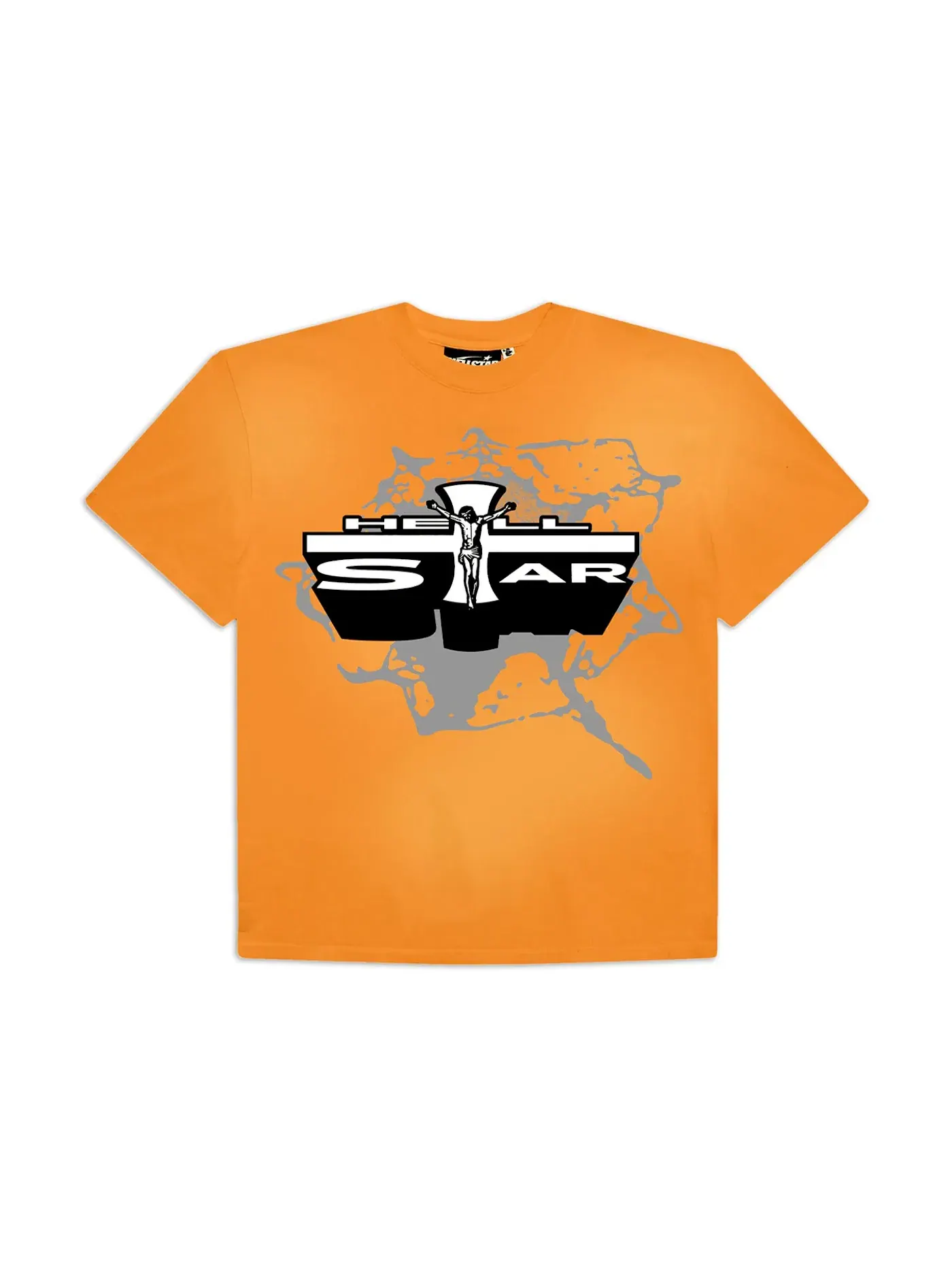 Мужская футболка с принтом Hellstar T-Shirt — изображение 1 из 2, оранжевый