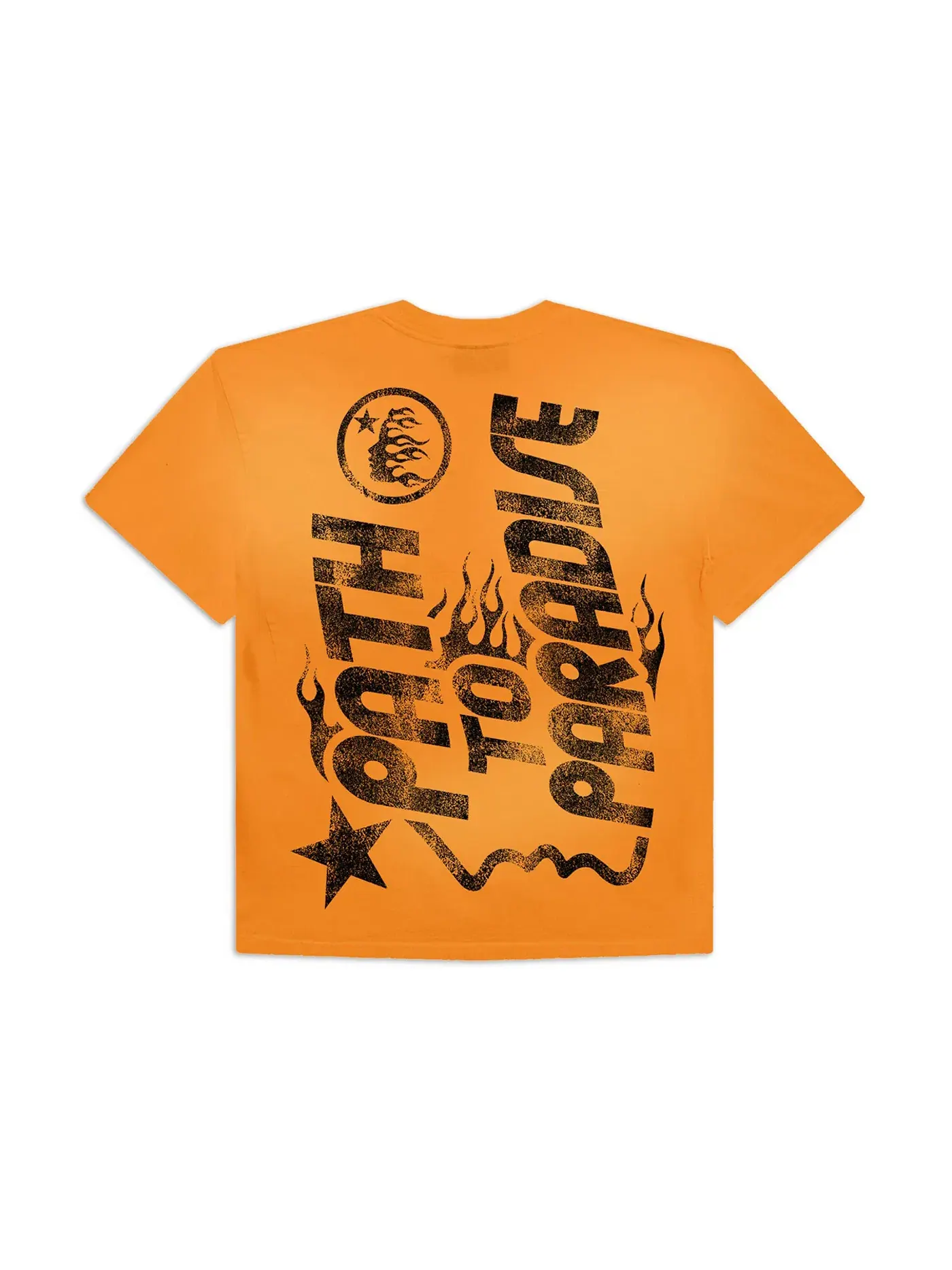 Мужская футболка с принтом Hellstar T-Shirt — изображение 2 из 2, оранжевый