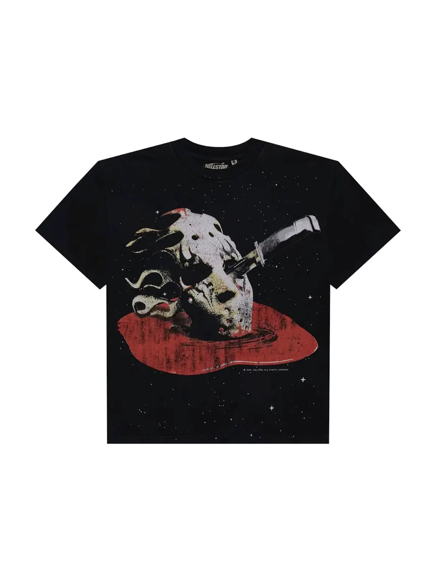 Мужская футболка с принтом Hellstar Killer Mask T-shirt Hellstar — изображение 1 из 2, черный