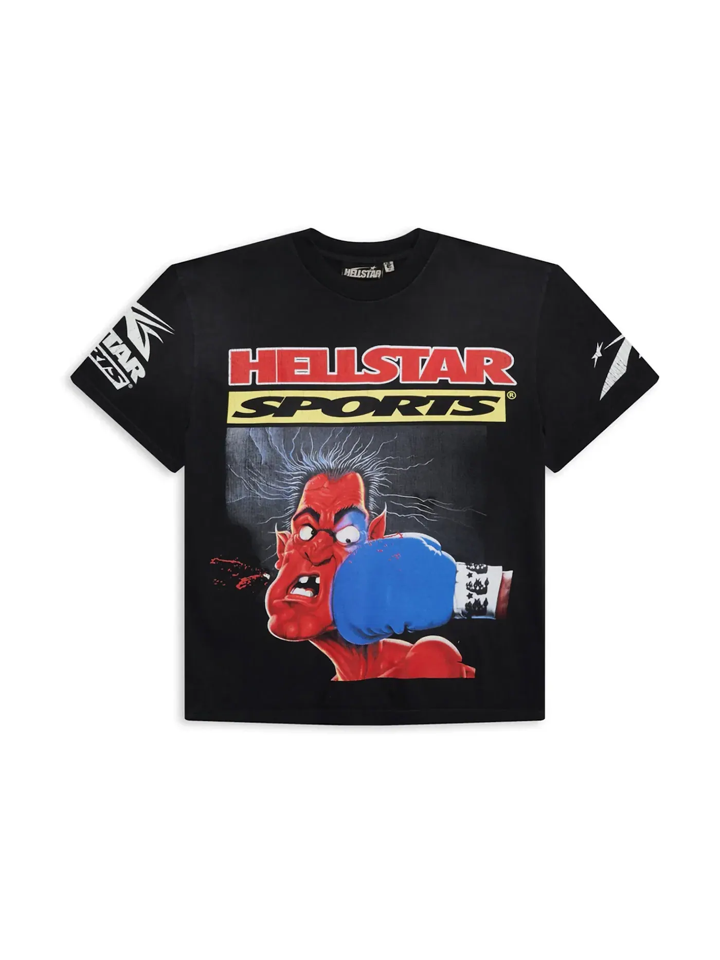 Мужская футболка с принтом Hellstar Knock-Out T-shirt — изображение 1 из 2, черный