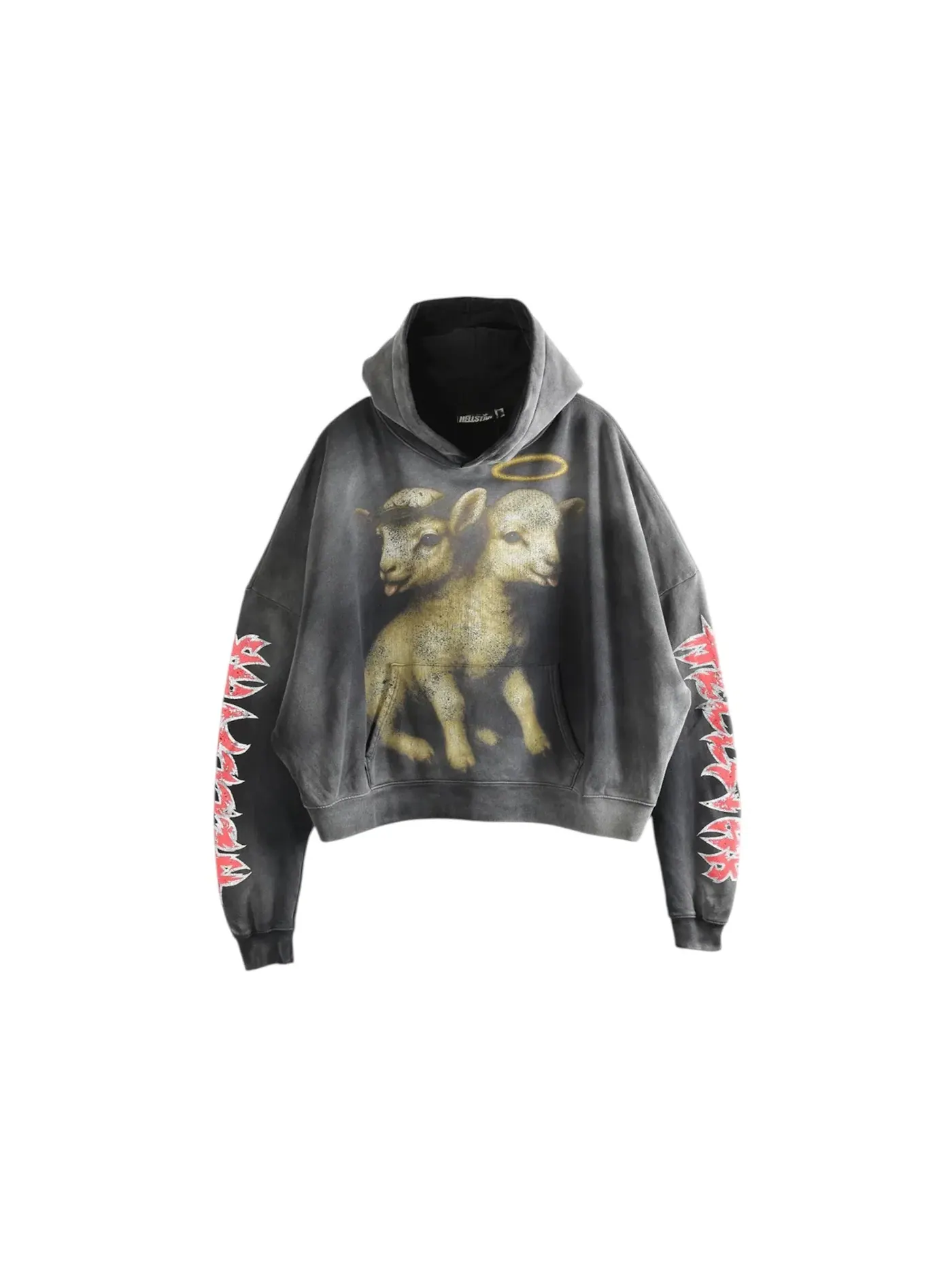 Мужской худи с принтом Hellstar Hoodie — изображение 1 из 1, черный