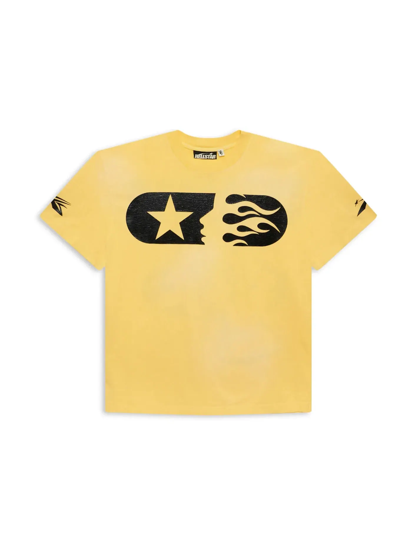 Мужская футболка с принтом Hellstar Marathon T-Shirt — изображение 1 из 2, желтый