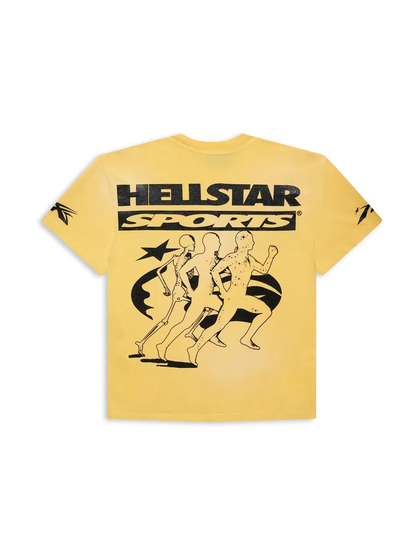 Мужская футболка с принтом Hellstar Marathon T-Shirt — изображение 2 из 2, желтый