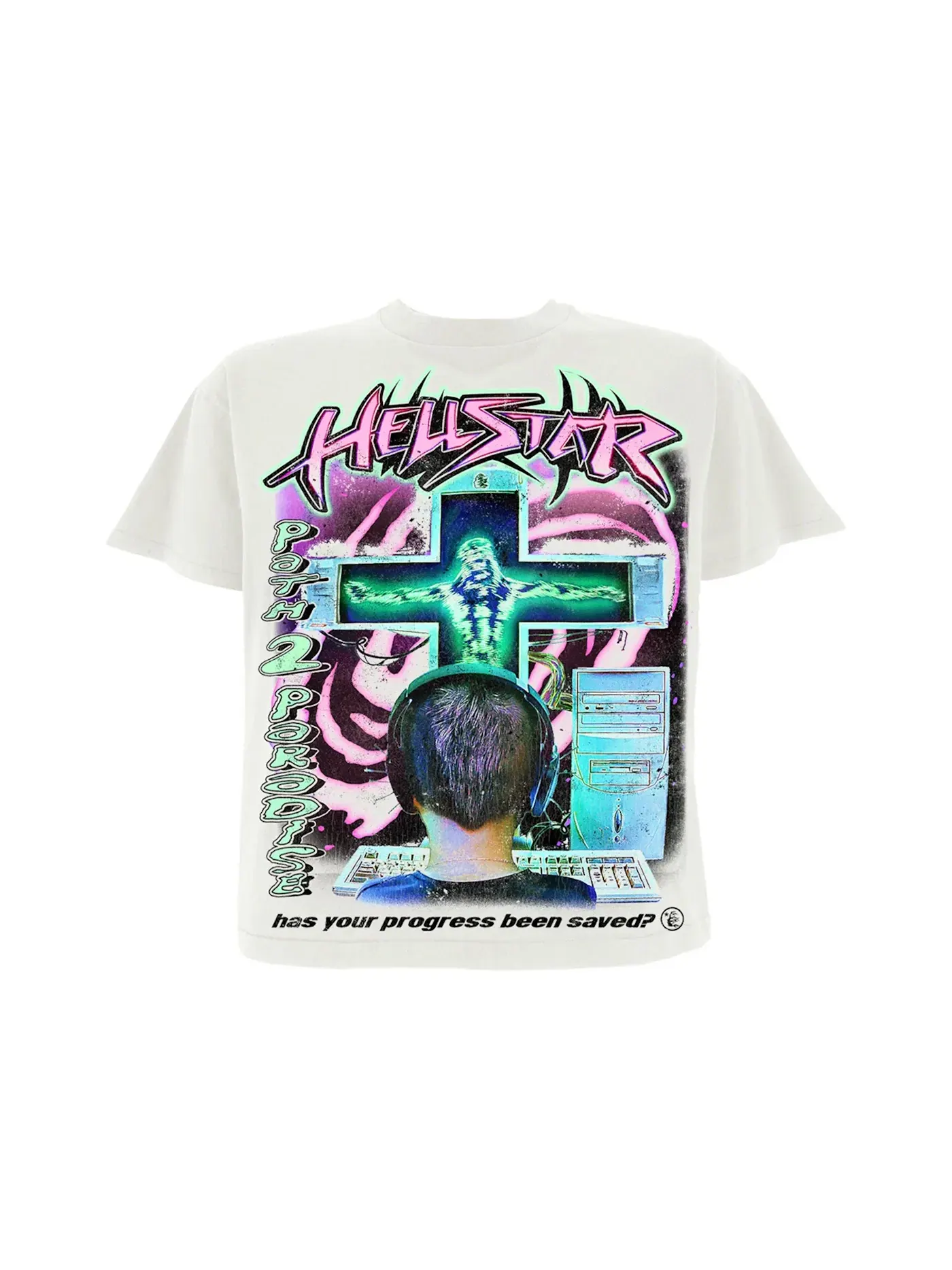 Детская футболка с принтом Hellstar Online T-Shirt Hellstar — изображение 1 из 2, белый