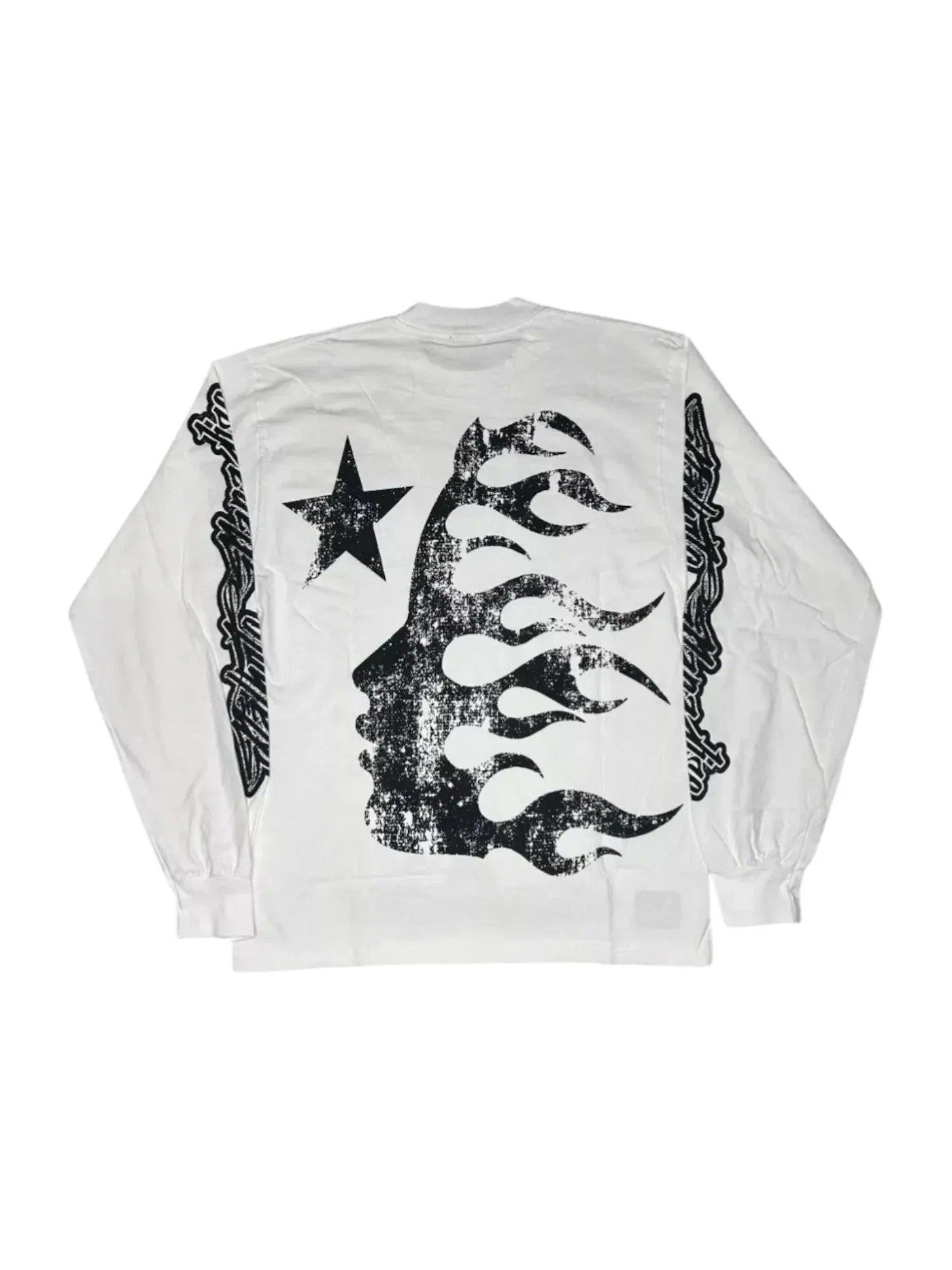 Мужская футболка с длинным рукавом с принтом Hellstar Overseas Inner Star L/S T-shirt — изображение 2 из 2, белый