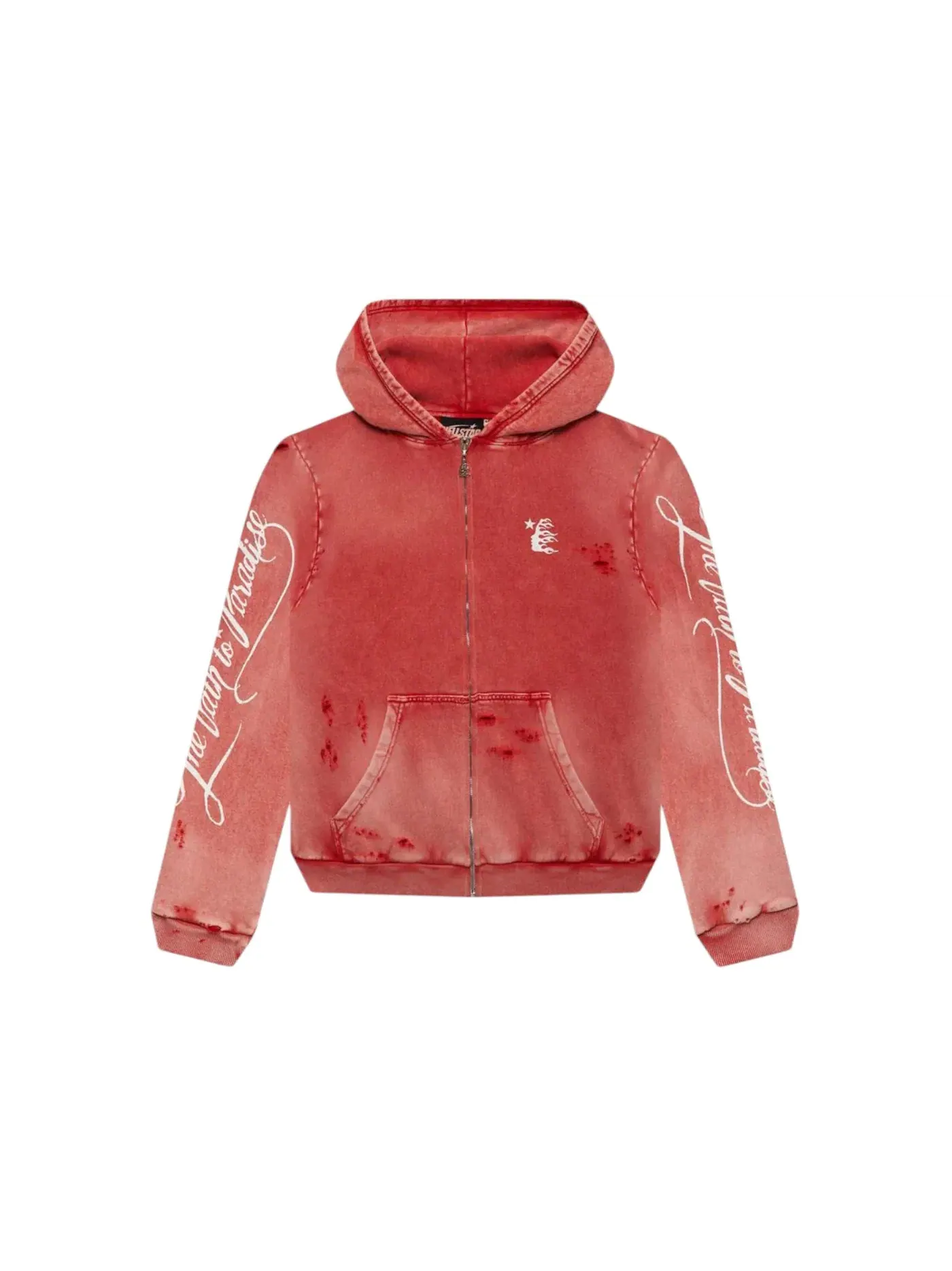 Мужская куртка с принтом Hellstar Path To Paradise Zip-Up — изображение 1 из 2, красный