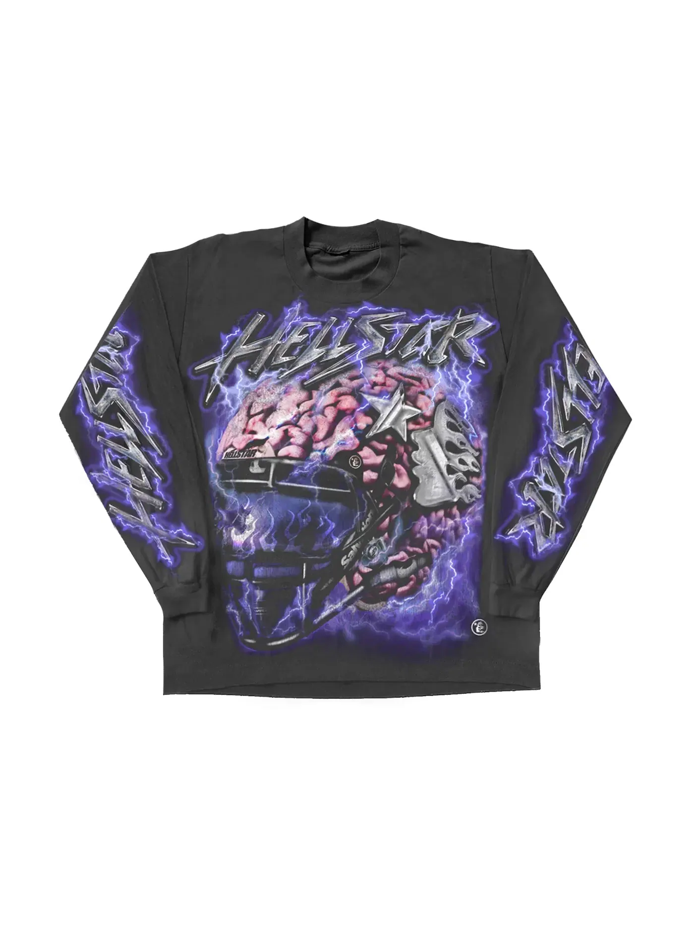 Унисекс футболка с длинным рукавом с принтом Hellstar Powered By The Star L/S Tee — изображение 1 из 2, черный