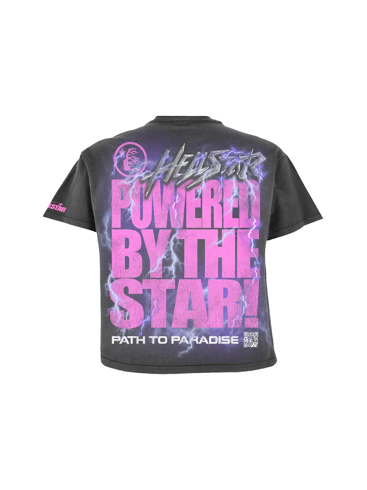 Футболка с принтом Hellstar Powered By The Star T-Shirt Hellstar — изображение 2 из 2, черный