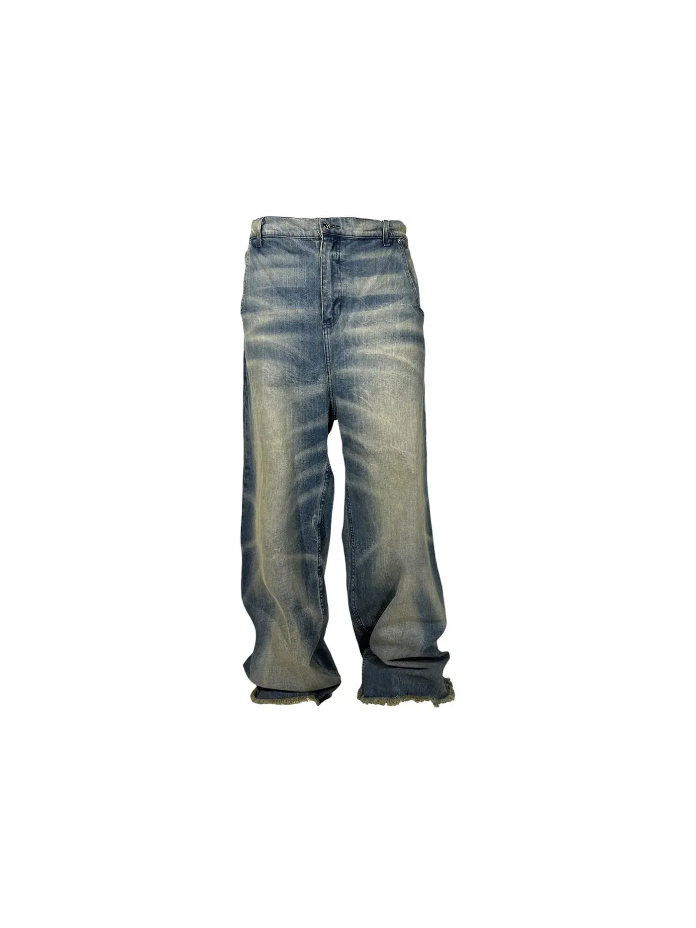 Мужские джинсы с необработанным краем Hellstar Jeans — изображение 1 из 2, синий