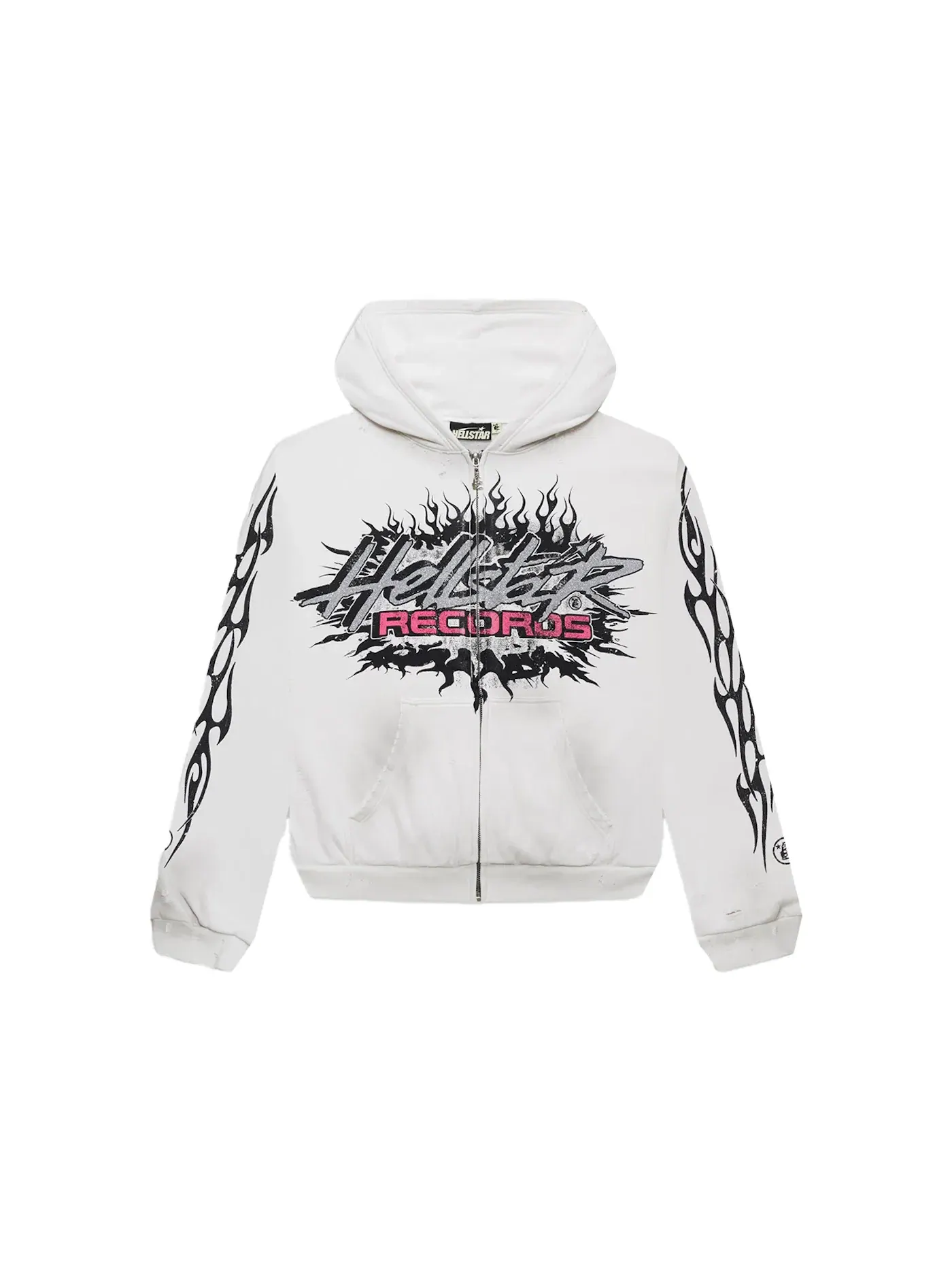 Мужская куртка с блестками на молнии Zip-Up Hellstar — изображение 1 из 2, белый