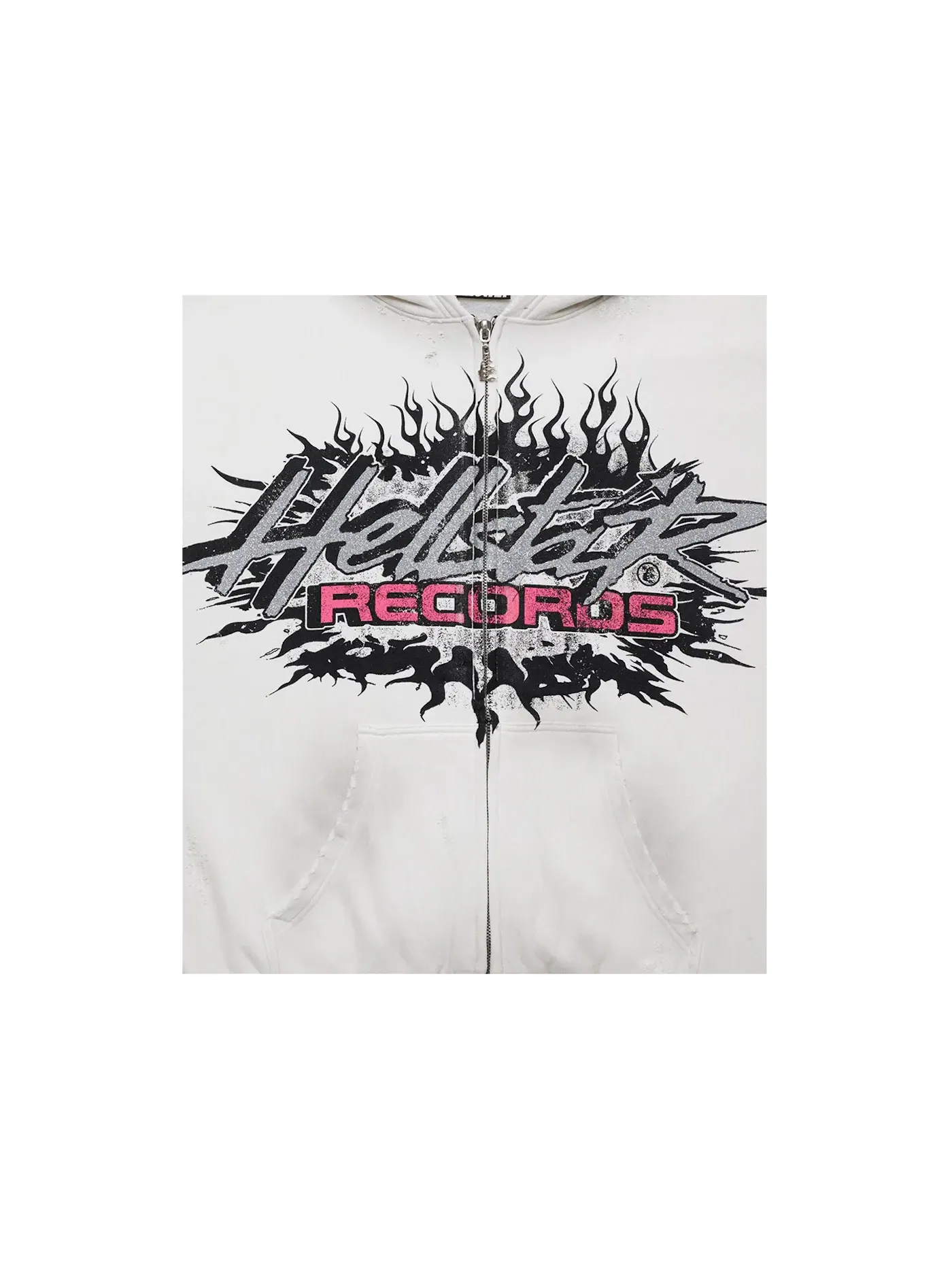 Мужская куртка с блестками на молнии Zip-Up Hellstar — изображение 2 из 2, белый