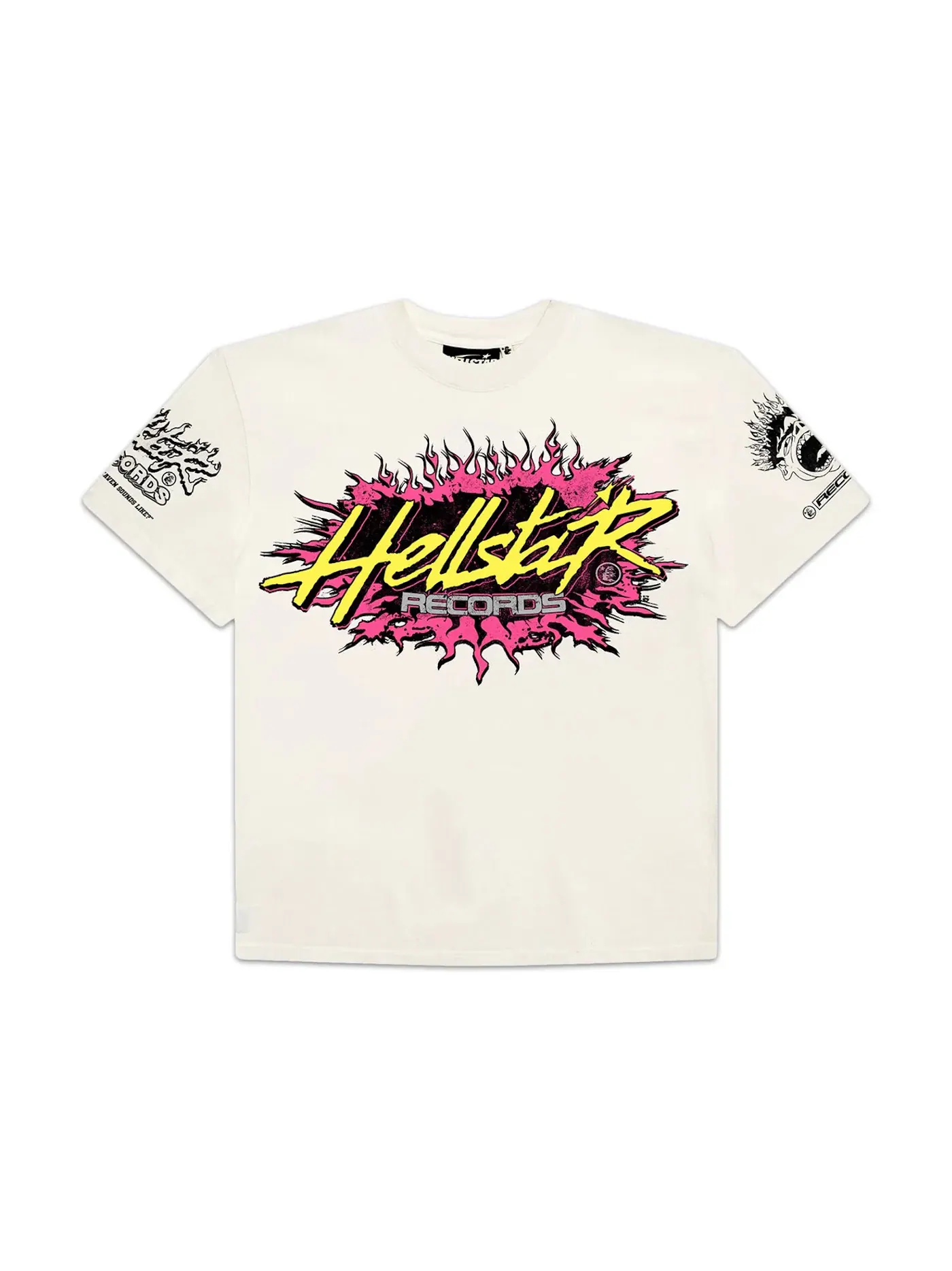 Мужская футболка с принтом Hellstar Records T-Shirt Hellstar — изображение 1 из 2, белый