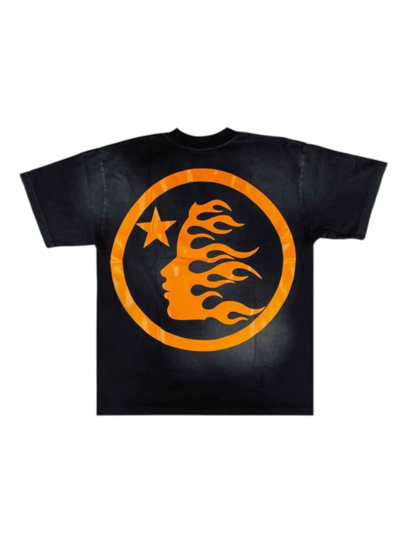 Мужская футболка с принтом Hellstar T-Shirt — изображение 2 из 2, черный/оранжевый