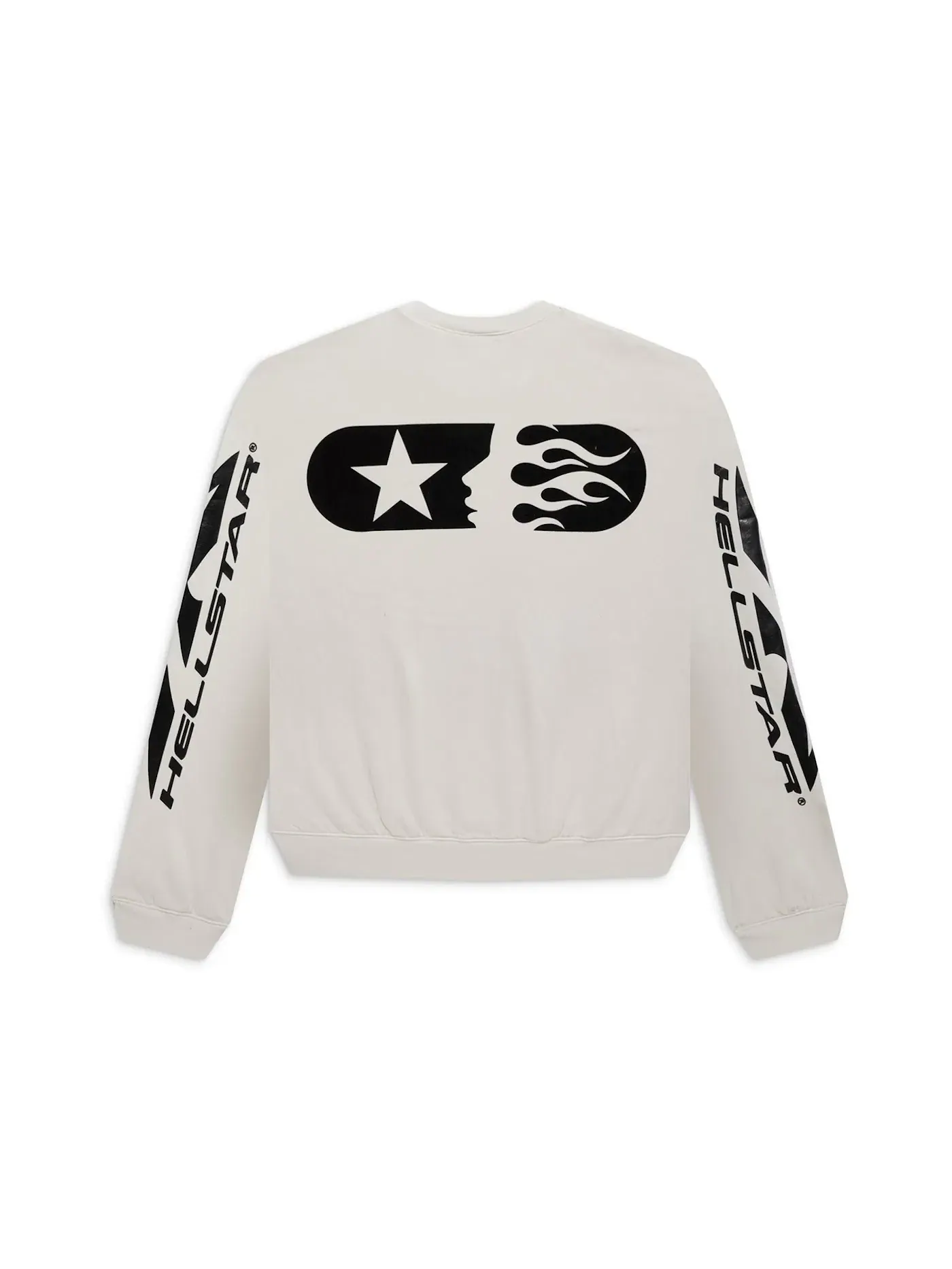 Мужской свитшот с принтом Crewneck Hellstar — изображение 2 из 2, белый