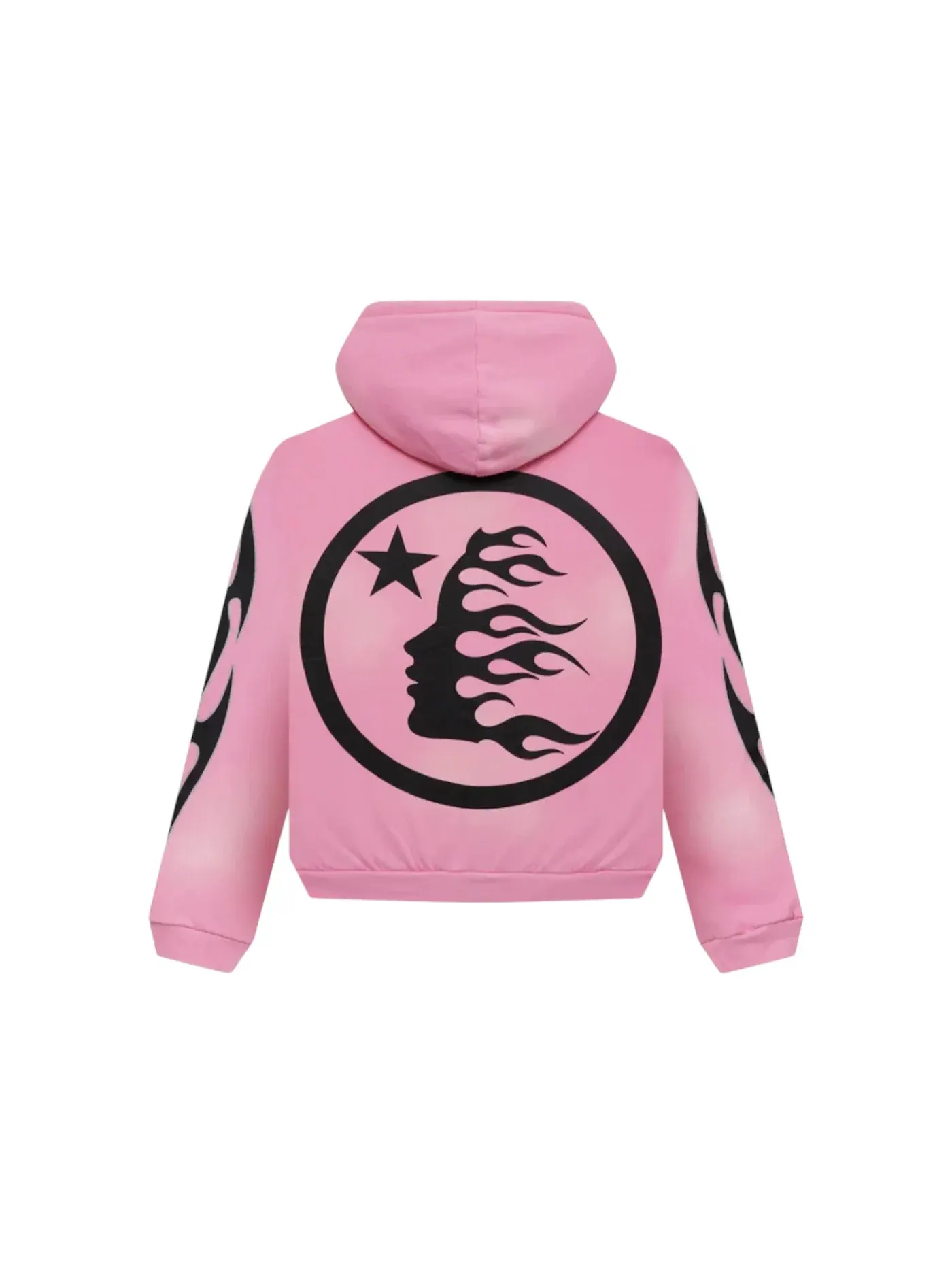 Мужская худи на молнии с принтом Hellstar Hoodie — изображение 2 из 2, розовый