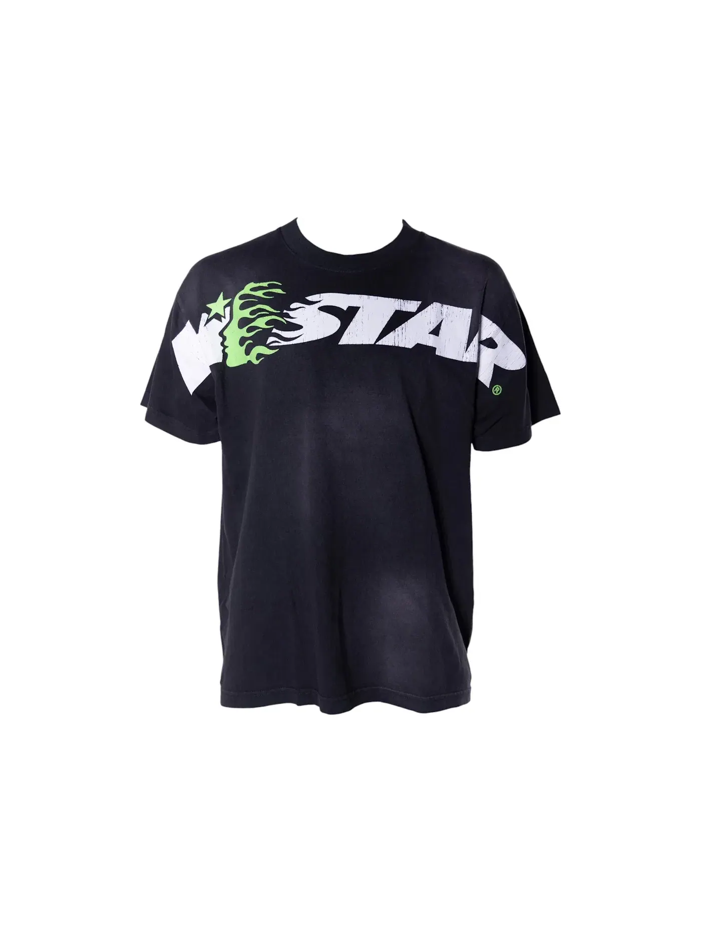 Мужская футболка с принтом Hellstar Studios Cartoon Logo T-Shirt Hellstar — изображение 1 из 2, зеленый