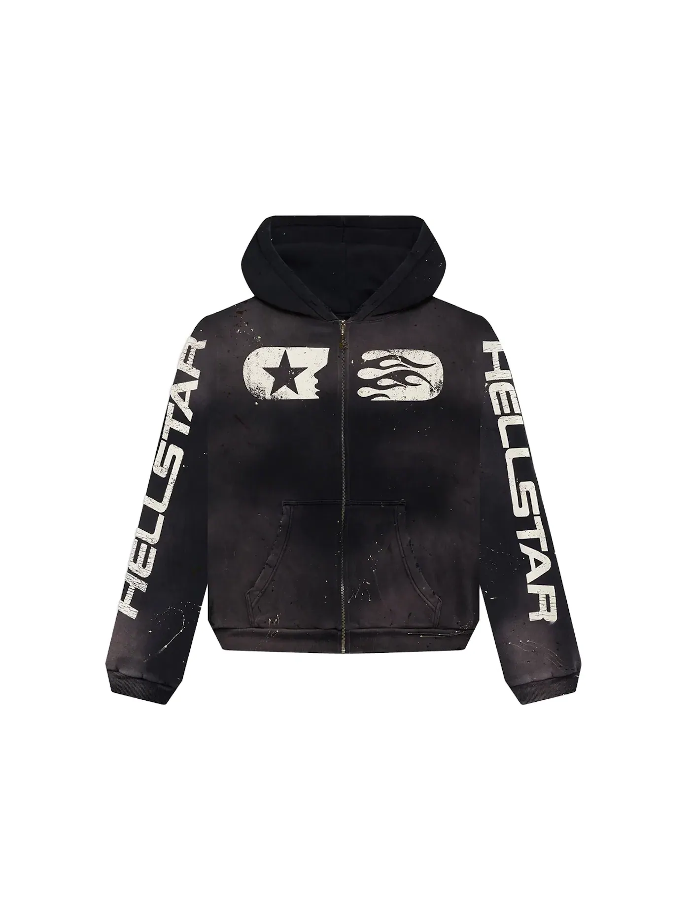 Мужская худи с принтом Hellstar Studios Zip Hoodie Hellstar — изображение 1 из 2, черный