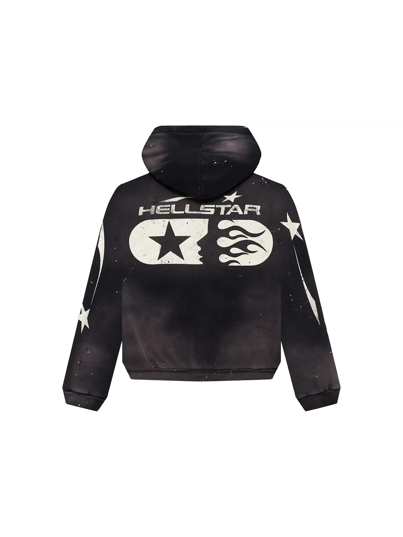 Мужская худи с принтом Hellstar Studios Zip Hoodie Hellstar — изображение 2 из 2, черный