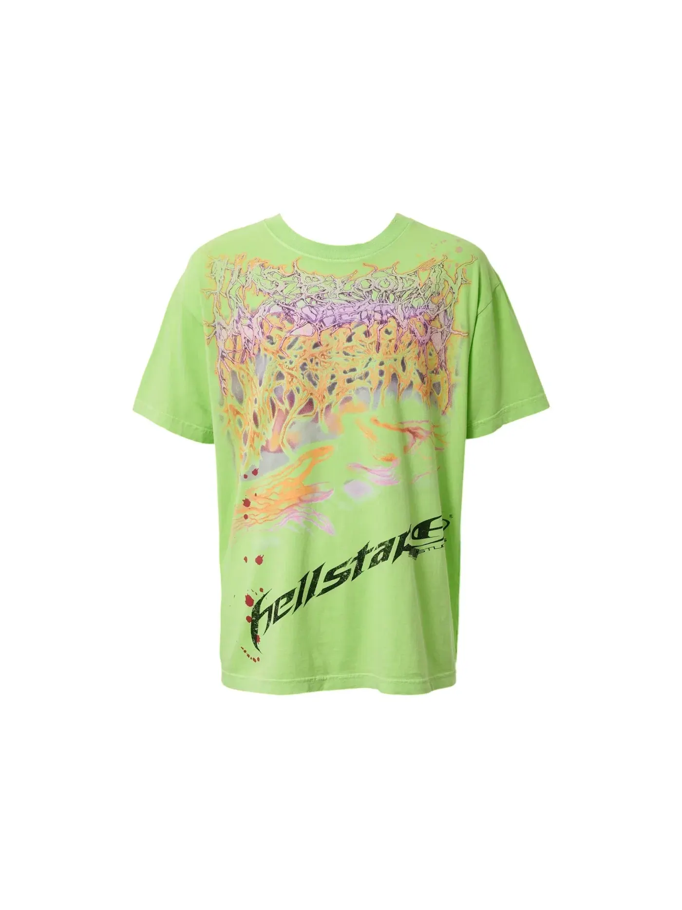 Мужская футболка с принтом Hellstar T-Shirt — изображение 1 из 1, зеленый