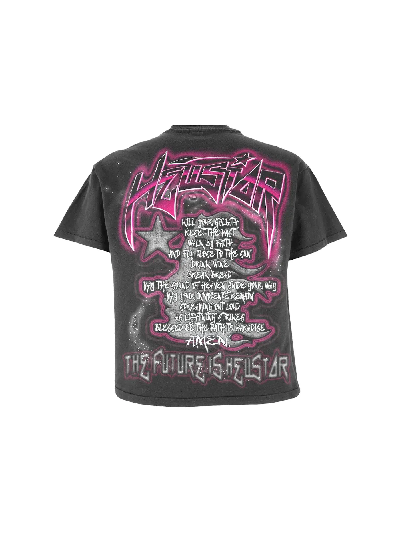 Детская футболка с принтом Hellstar T-Shirt Hellstar — изображение 2 из 2, черный розовый