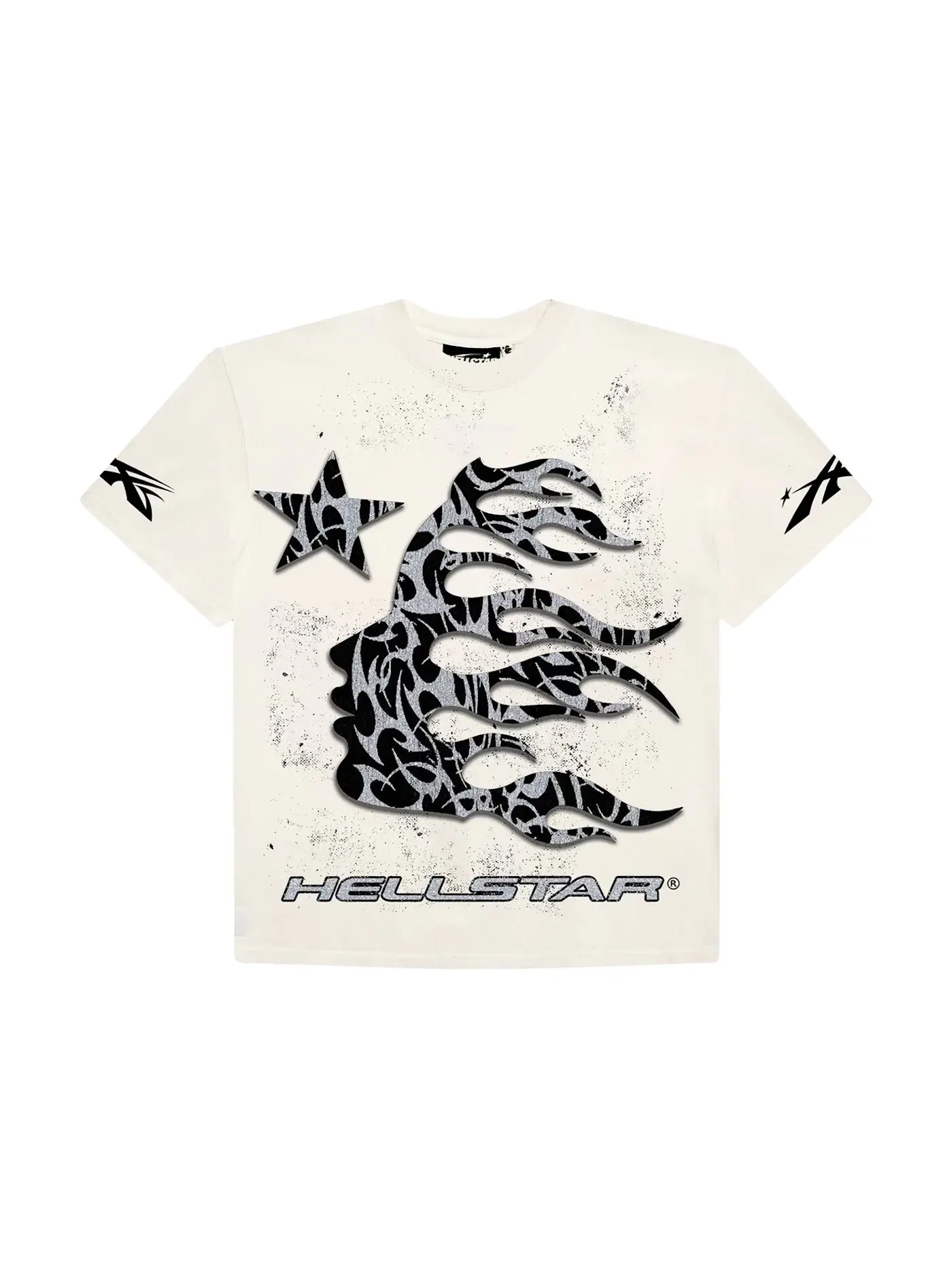 Мужская футболка с принтом Hellstar Thorn Glitter T-Shirt Hellstar — изображение 1 из 2, белый