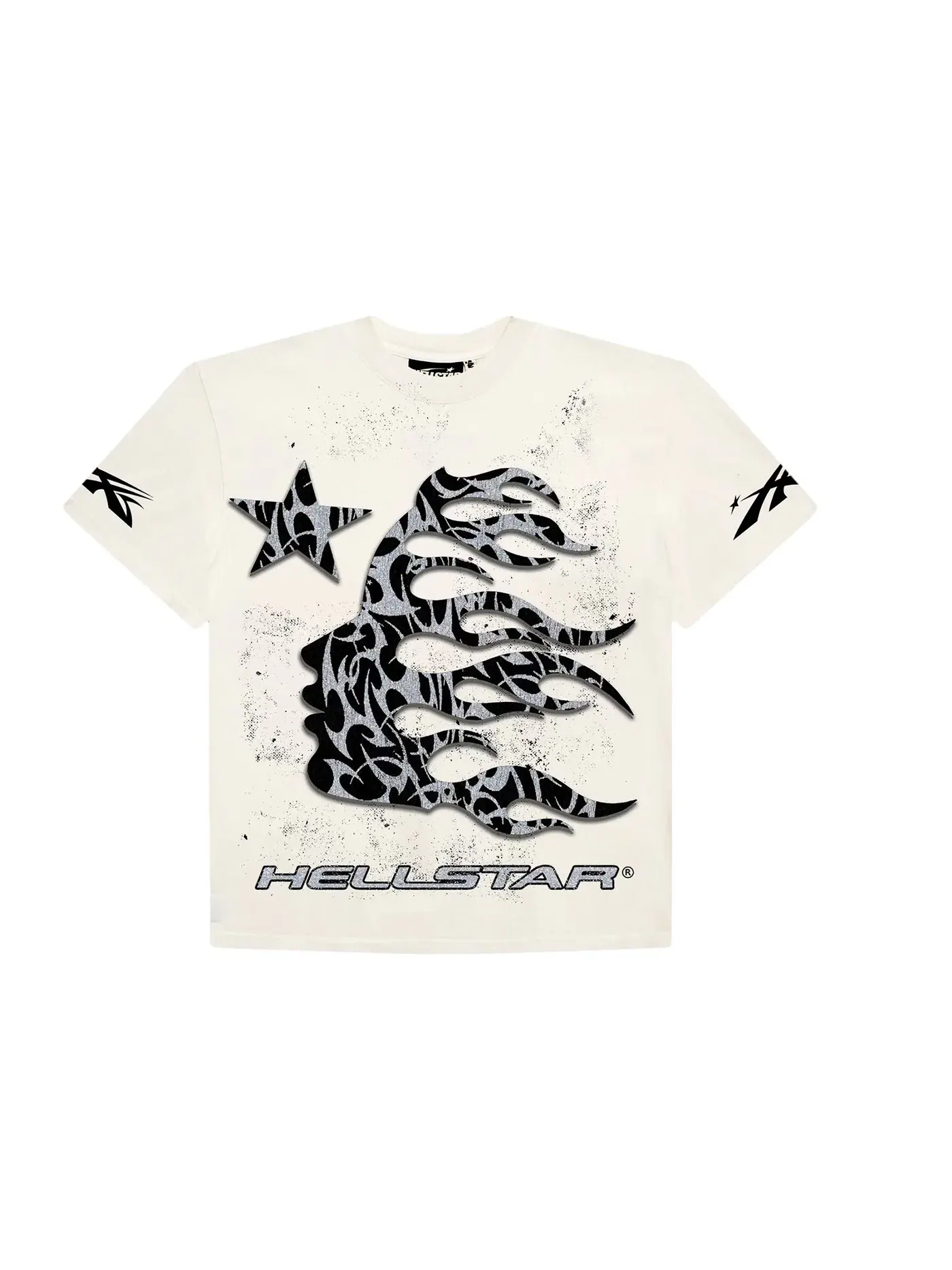 Мужская футболка с принтом Hellstar Thorn Glitter T-Shirt Hellstar — изображение 2 из 2, белый