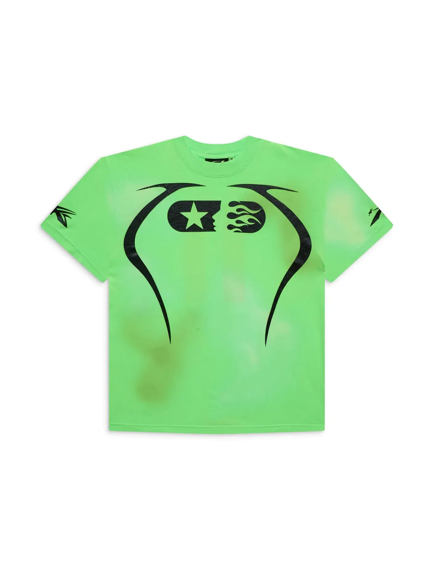 Мужская футболка с принтом Hellstar Warm Up T-shirt Hellstar — изображение 1 из 3, неоновый зеленый