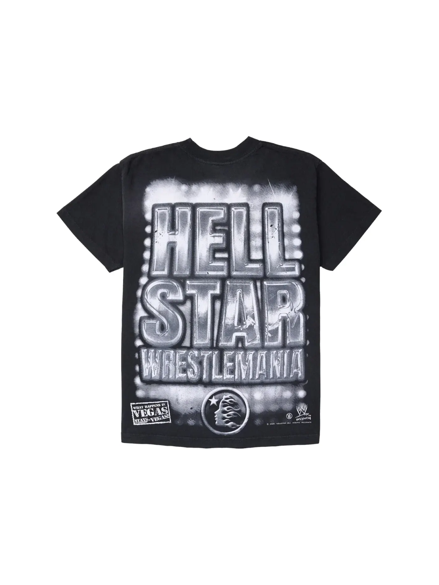 Мужская футболка с принтом Wrestlemania Hellstar — изображение 2 из 2, черный