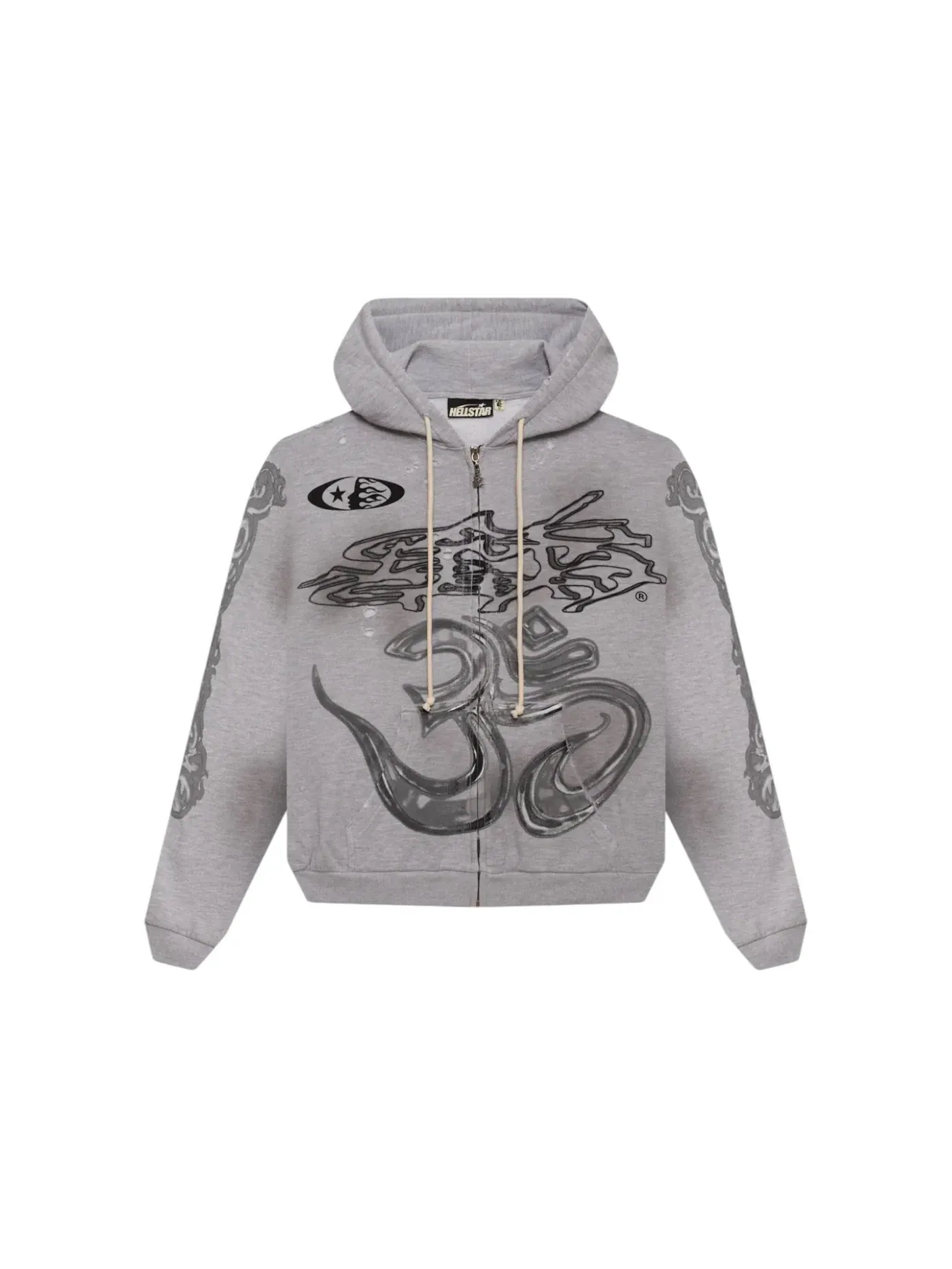 Мужская худи-молния Hellstar Zip-Up — изображение 1 из 2, серый