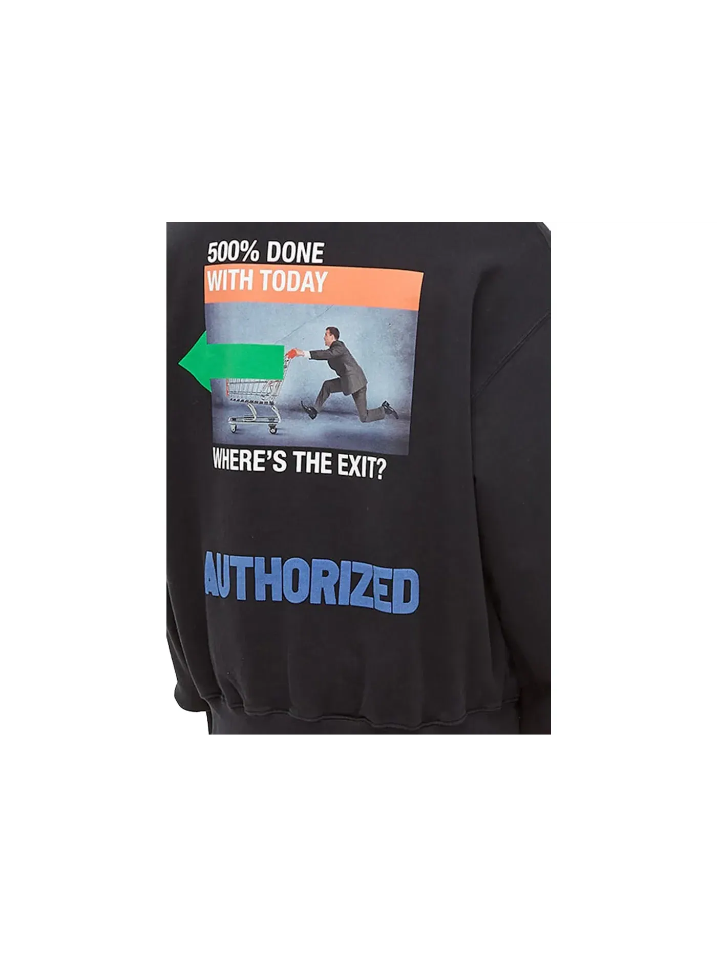 Мужской свитшот с длинным рукавом A.F. Authorised Oversized Crewneck Heron Preston — изображение 2 из 2, черный мульти