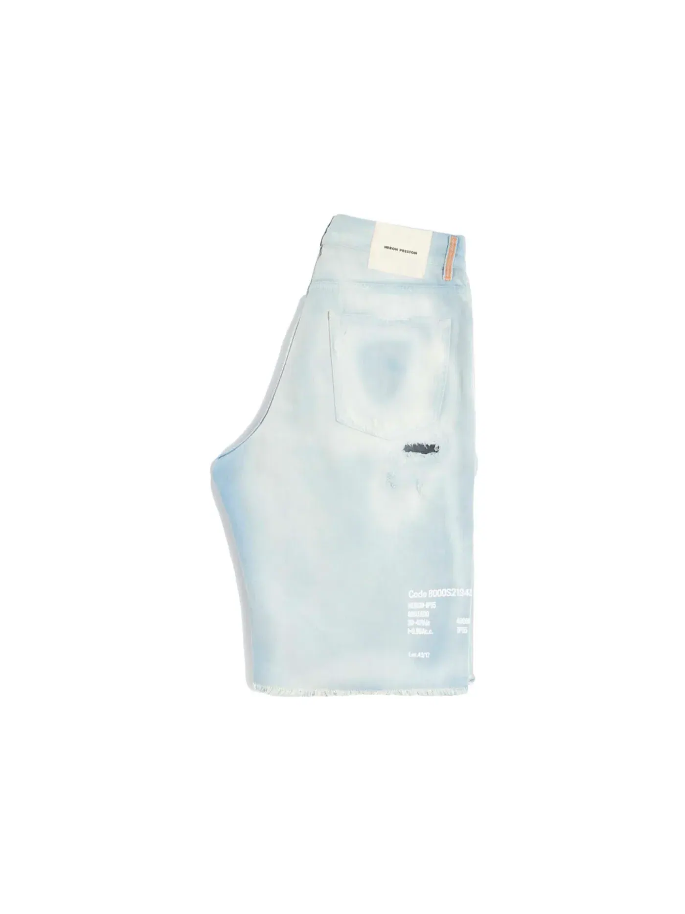 Мужские шорты с принтом Code 8000 Hammer Shorts Heron Preston — изображение 2 из 2, серый/белый