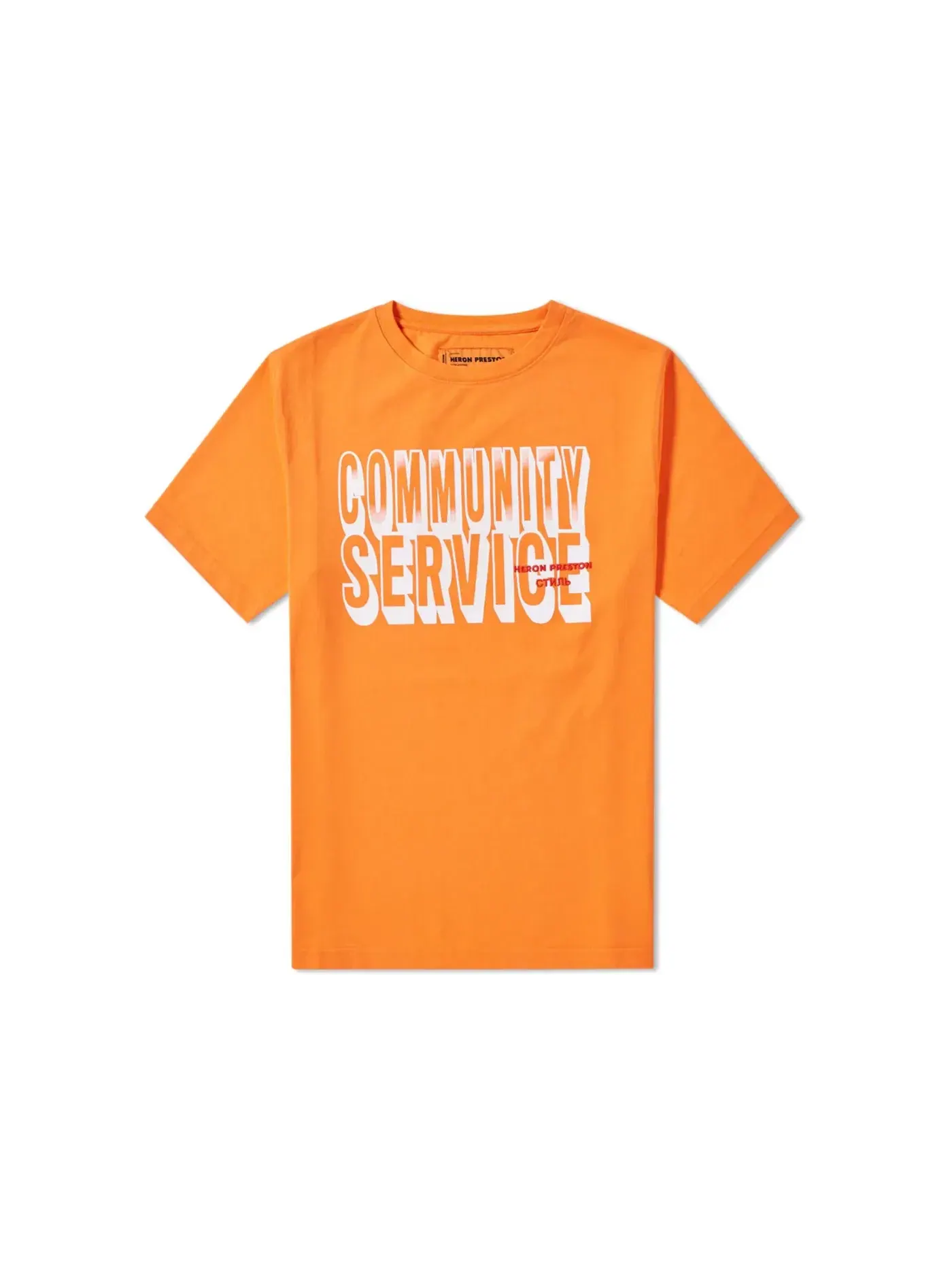 Мужская футболка с принтом Heron Preston Community Service Jersone T-Shirt Heron Preston — изображение 1 из 1, оранжевый