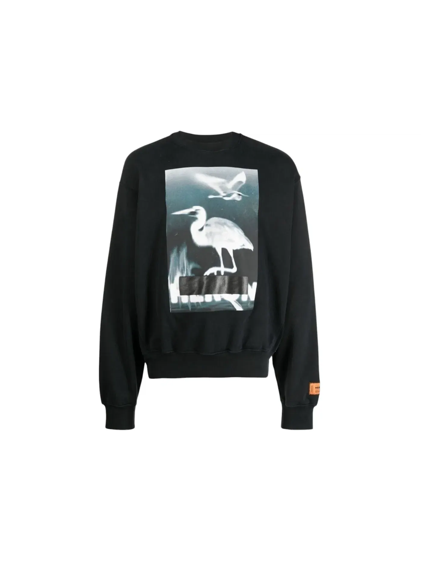 Мужской свитшот с принтом Censored Heron Logo Heron Preston — изображение 1 из 1, черный