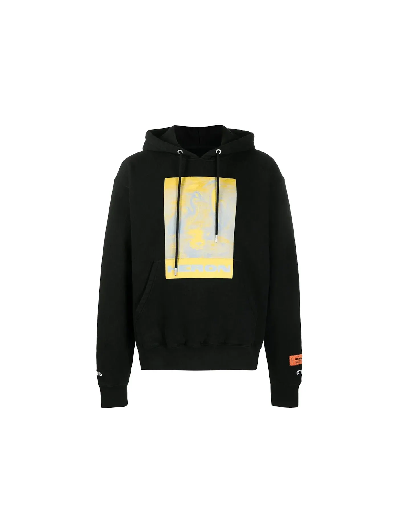 Мужская худи с принтом Heron Preston Halo Herons Hoodie Heron Preston — изображение 1 из 2, черный/желтый
