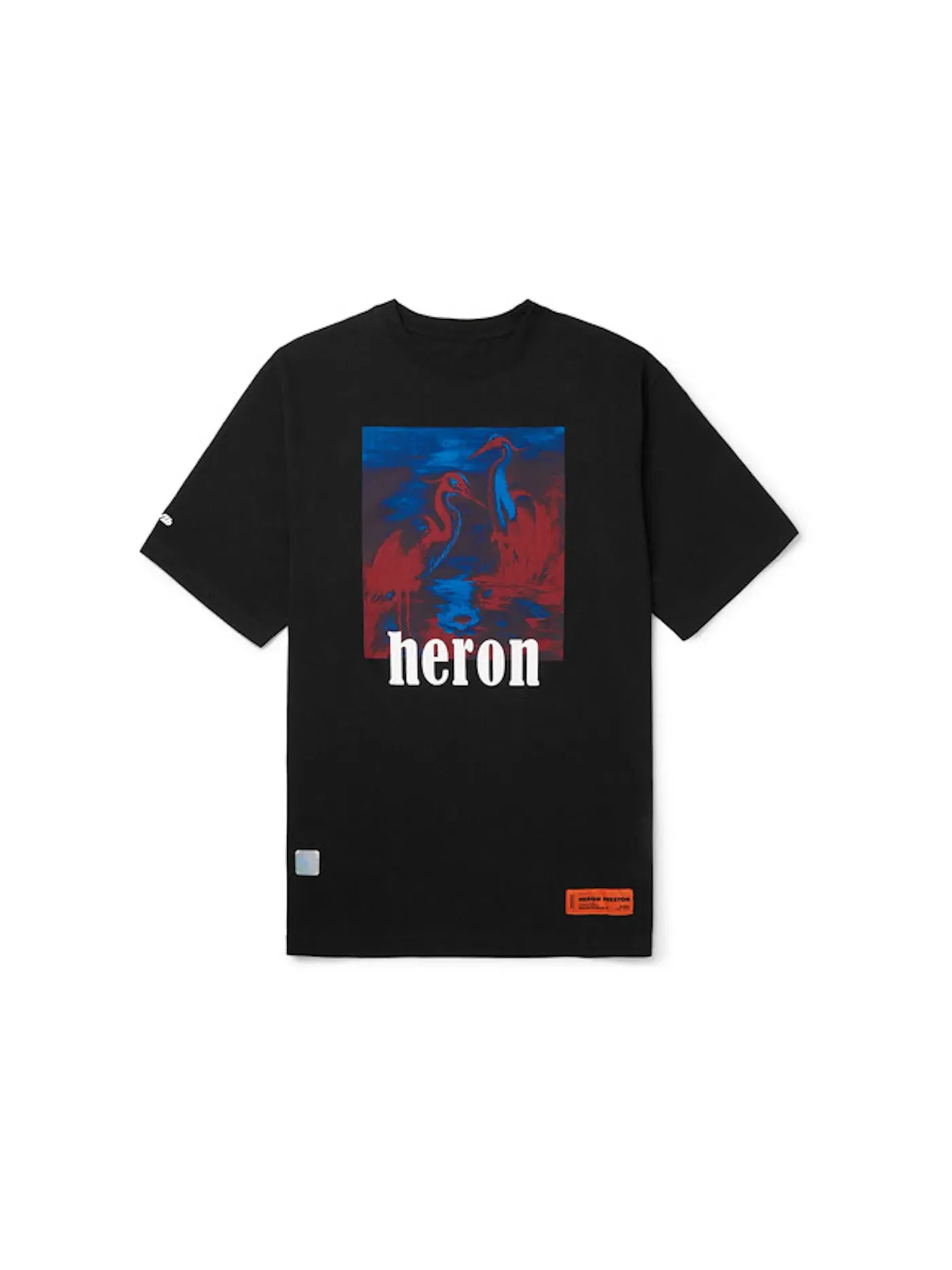 Мужская футболка с принтом Heron Preston — изображение 1 из 1, черный/мульти