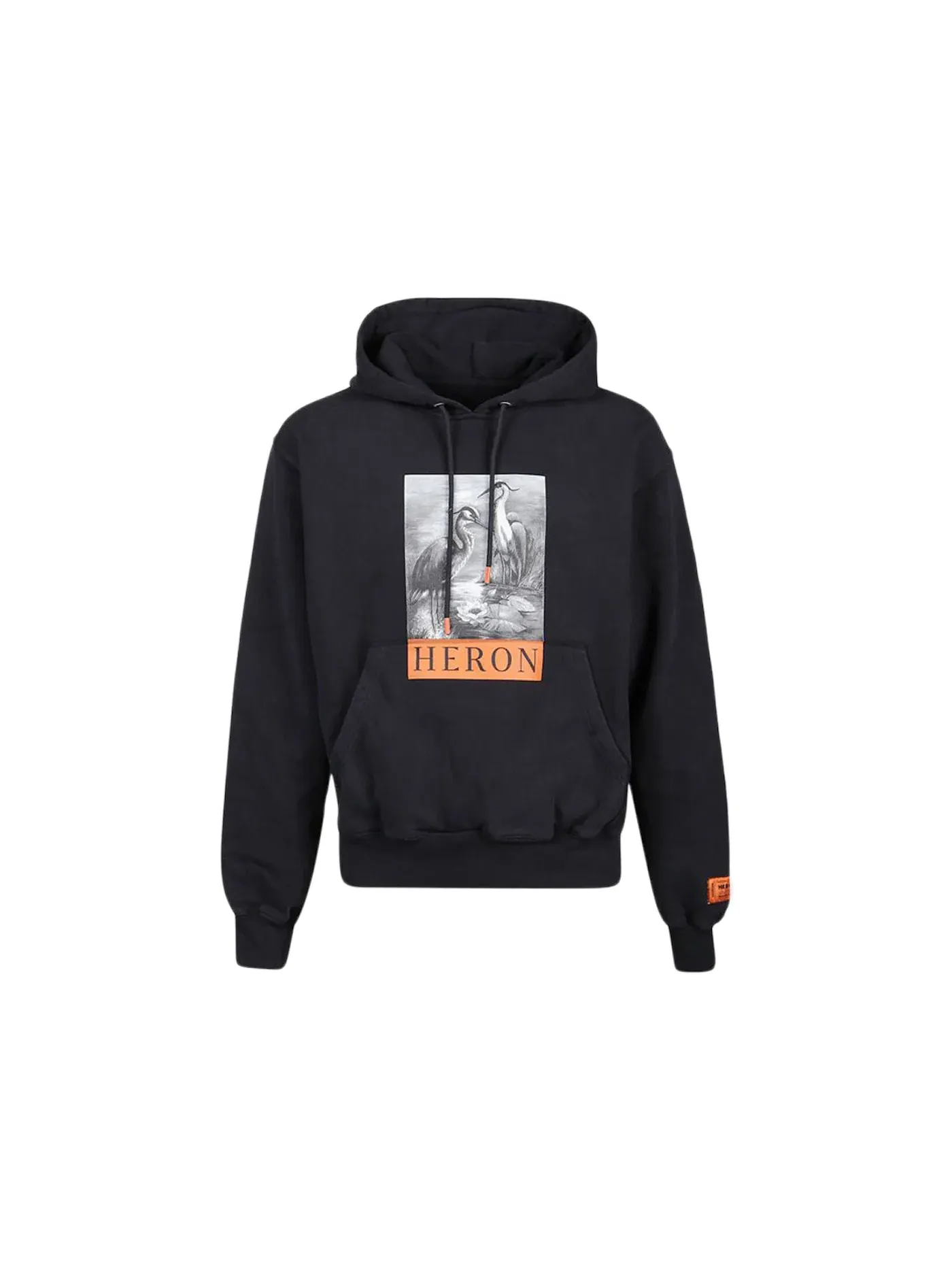 Мужской худи с принтом Heron Sketch Heron Preston — изображение 1 из 2, черный/белый/оранжевый