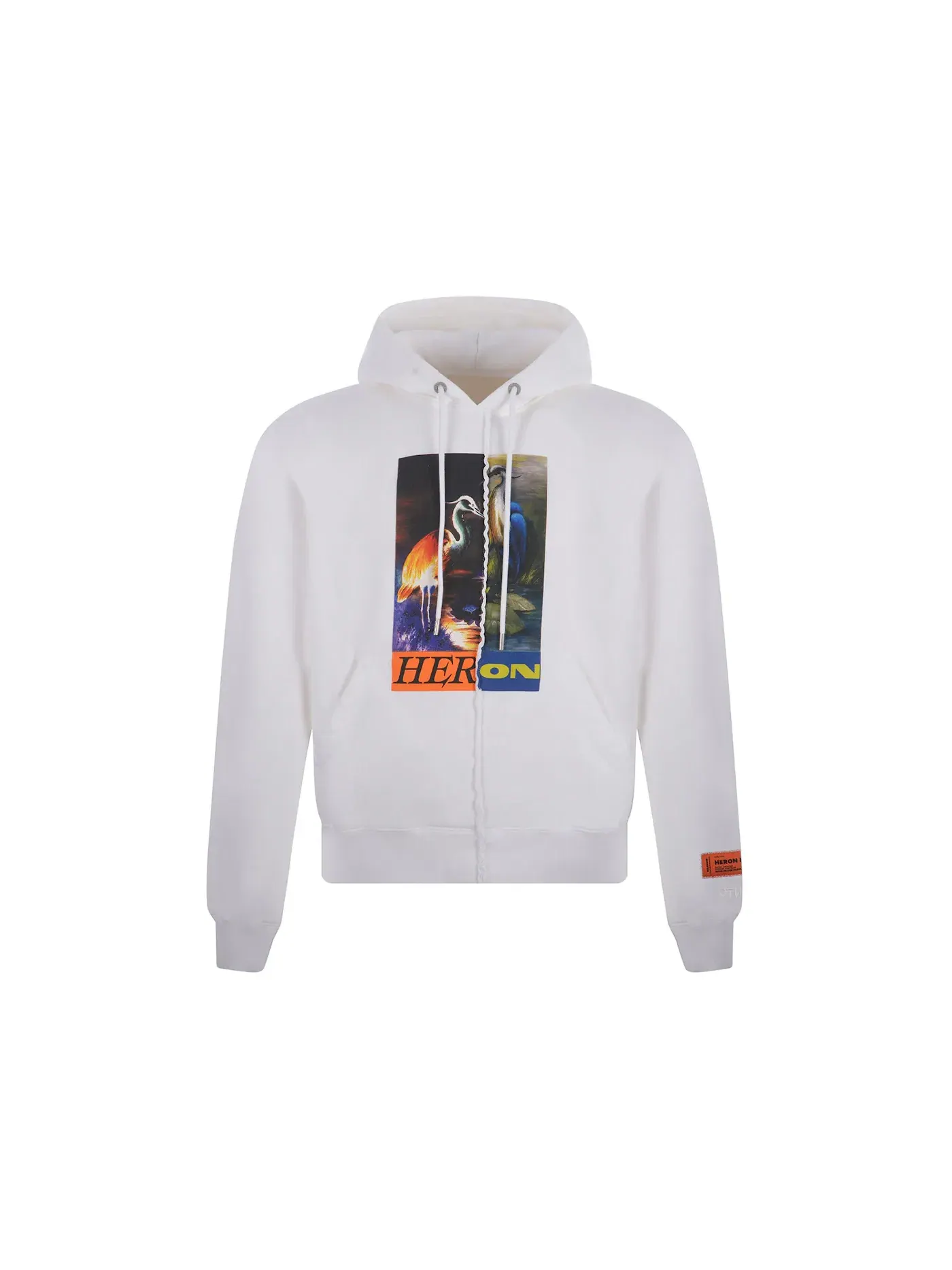 Мужской худи с принтом Split Herons Heron Preston — изображение 1 из 2, белый/оранжевый/мульти