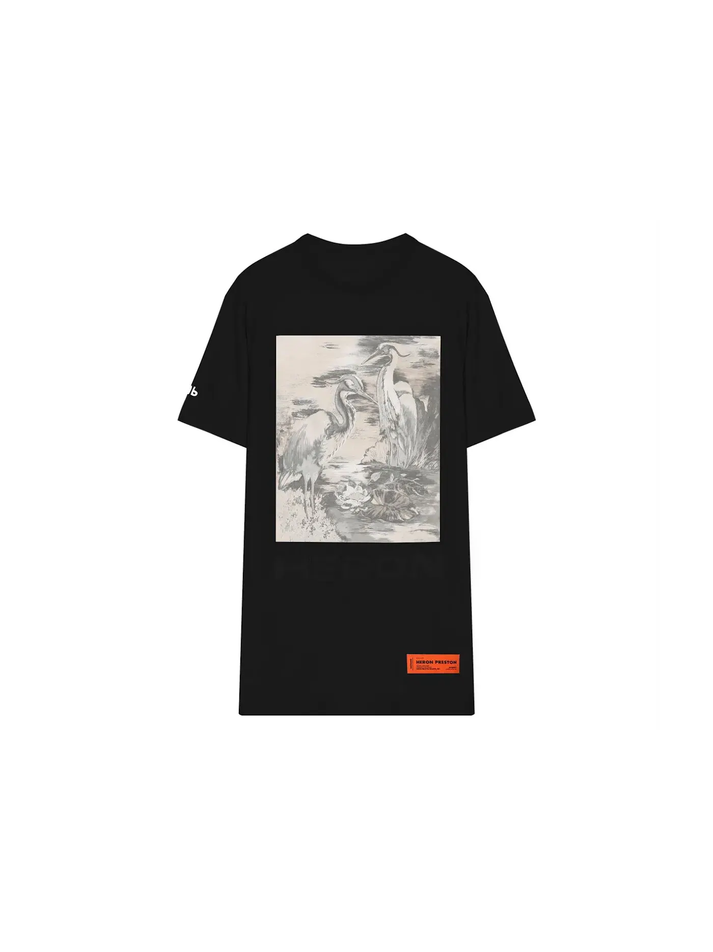 Мужская футболка с принтом Heron Preston White Bird — изображение 1 из 2, черный