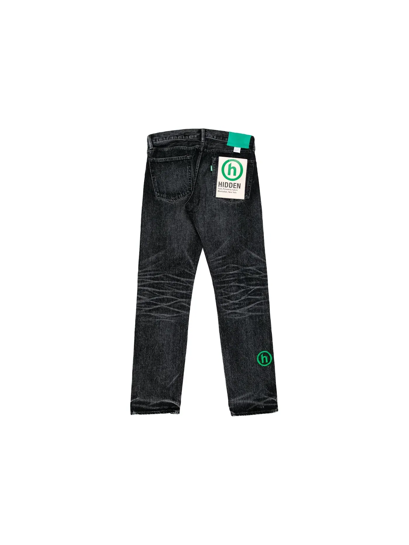 Мужские джинсы с потертостями Denim Hidden NY — изображение 2 из 3, черный