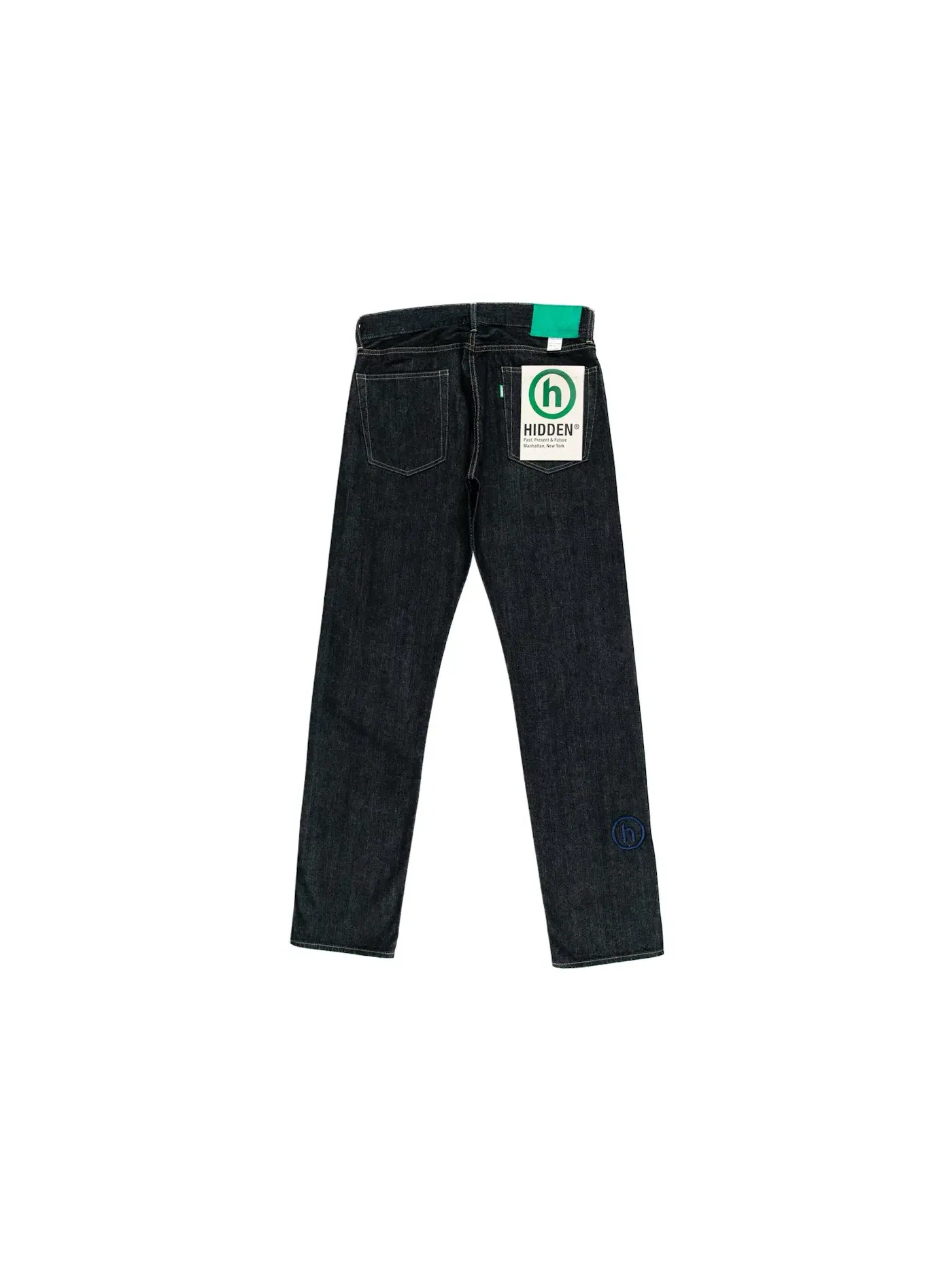 Мужские джинсы из селвидж-денима Denim Hidden NY — изображение 1 из 2, индиго/темно-синий