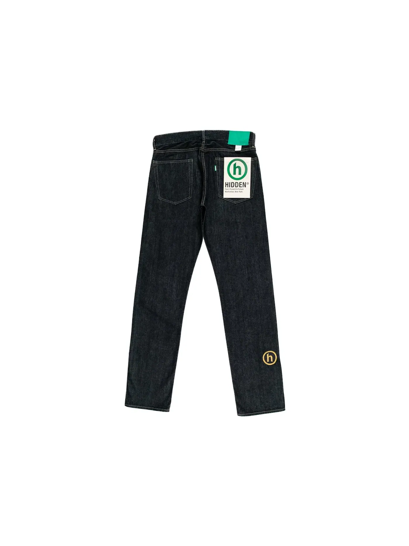 Мужские джинсы с селвидж-краем Hidden NY Denim — изображение 1 из 2, индиго/бежевый