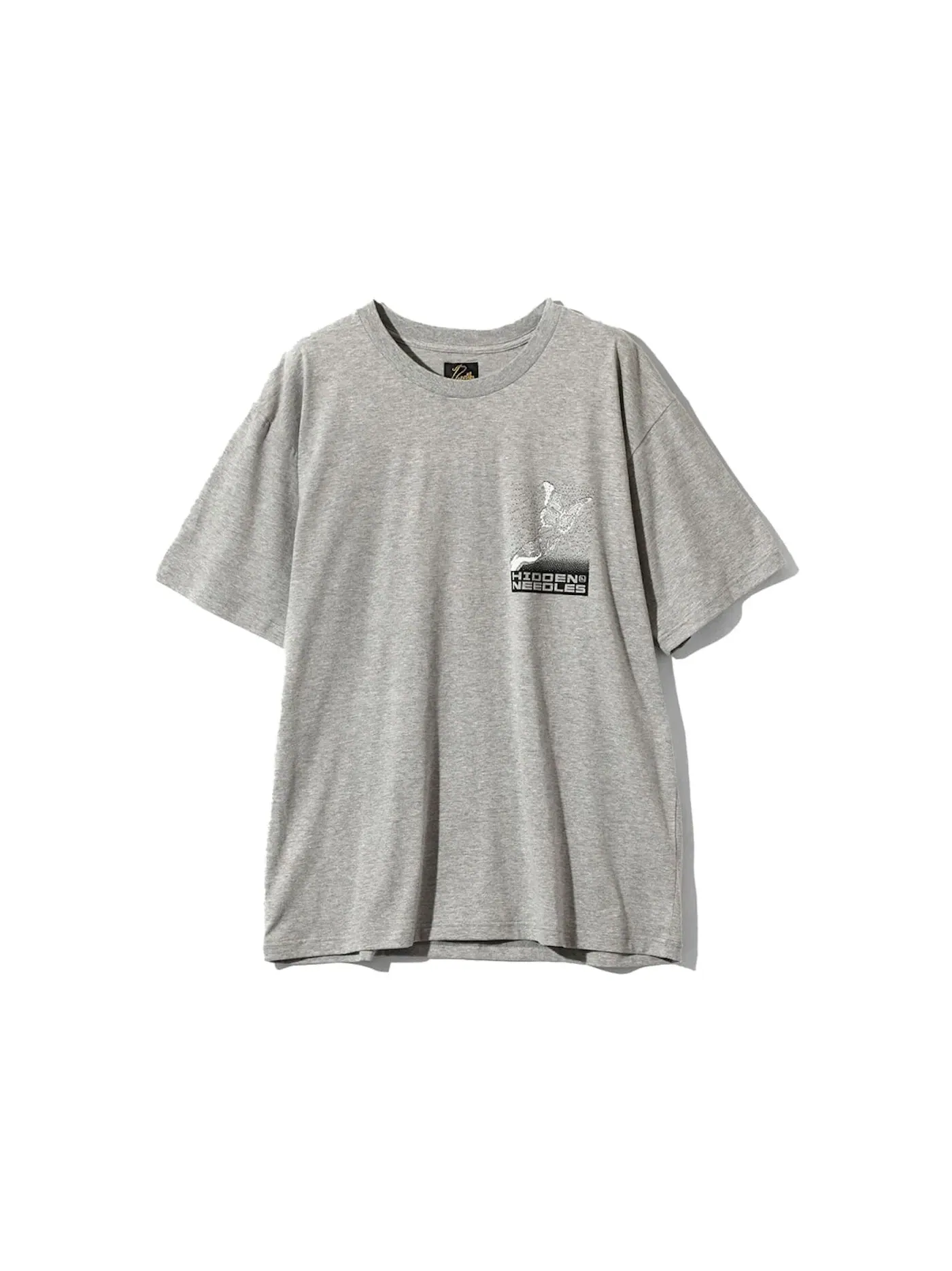 Мужская футболка с принтом Hidden NY x Needles T-Shirt — изображение 1 из 1, серый