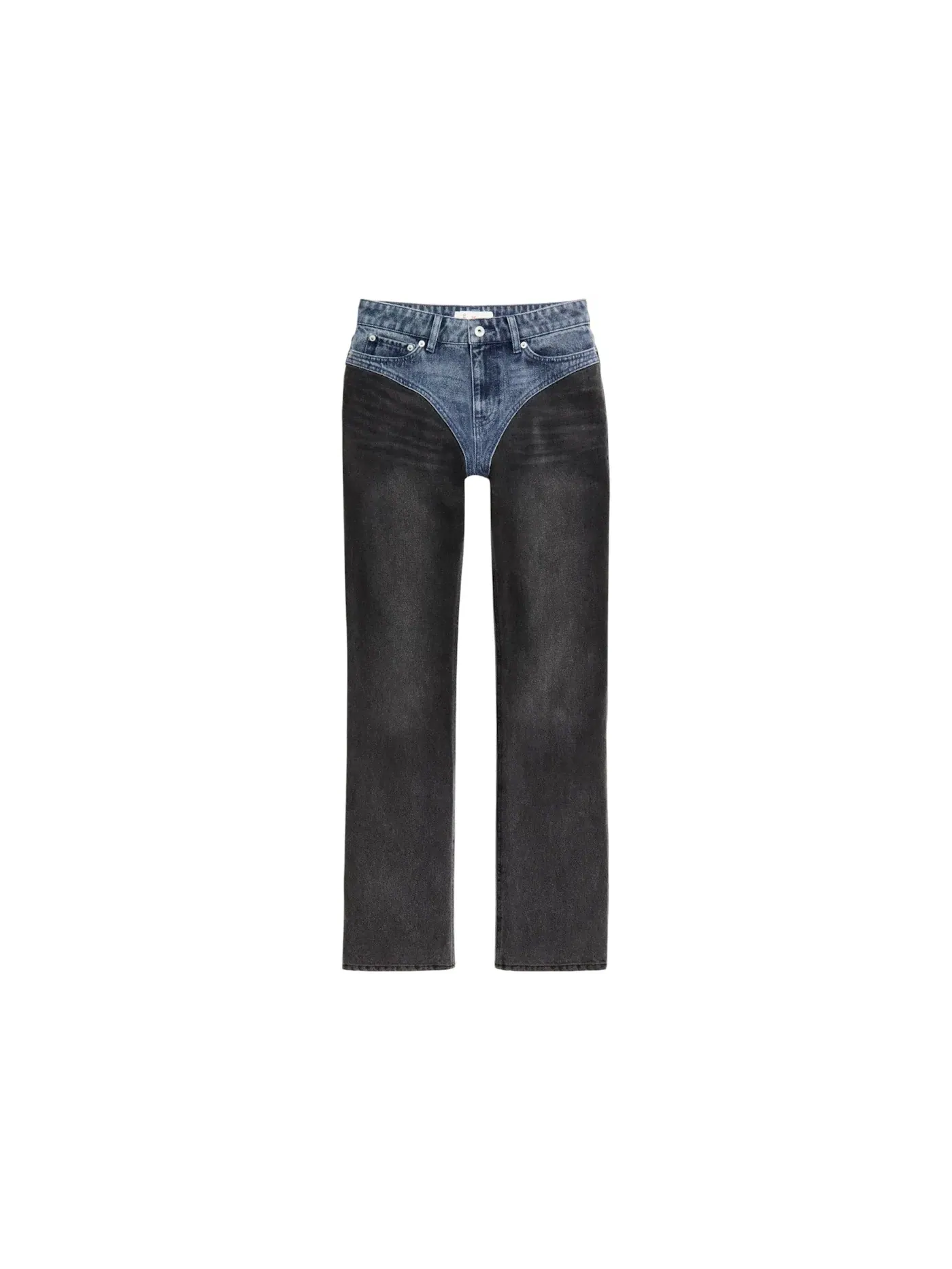 Женские джинсы прямого кроя Two-Tone Straight-Leg Jeans H&M