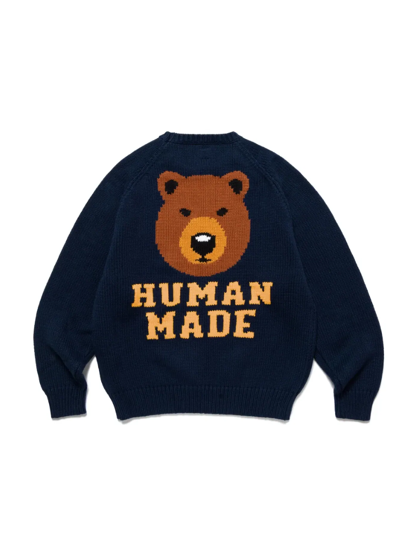 Мужской свитер с принтом Bear Raglan Knit Human Made — изображение 1 из 2, темно-синий