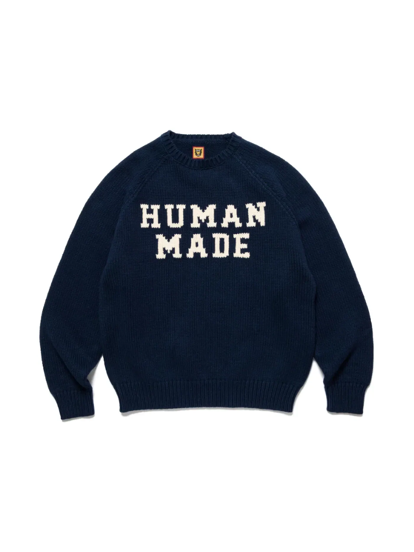 Мужской свитер с принтом Bear Raglan Knit Human Made — изображение 2 из 2, темно-синий