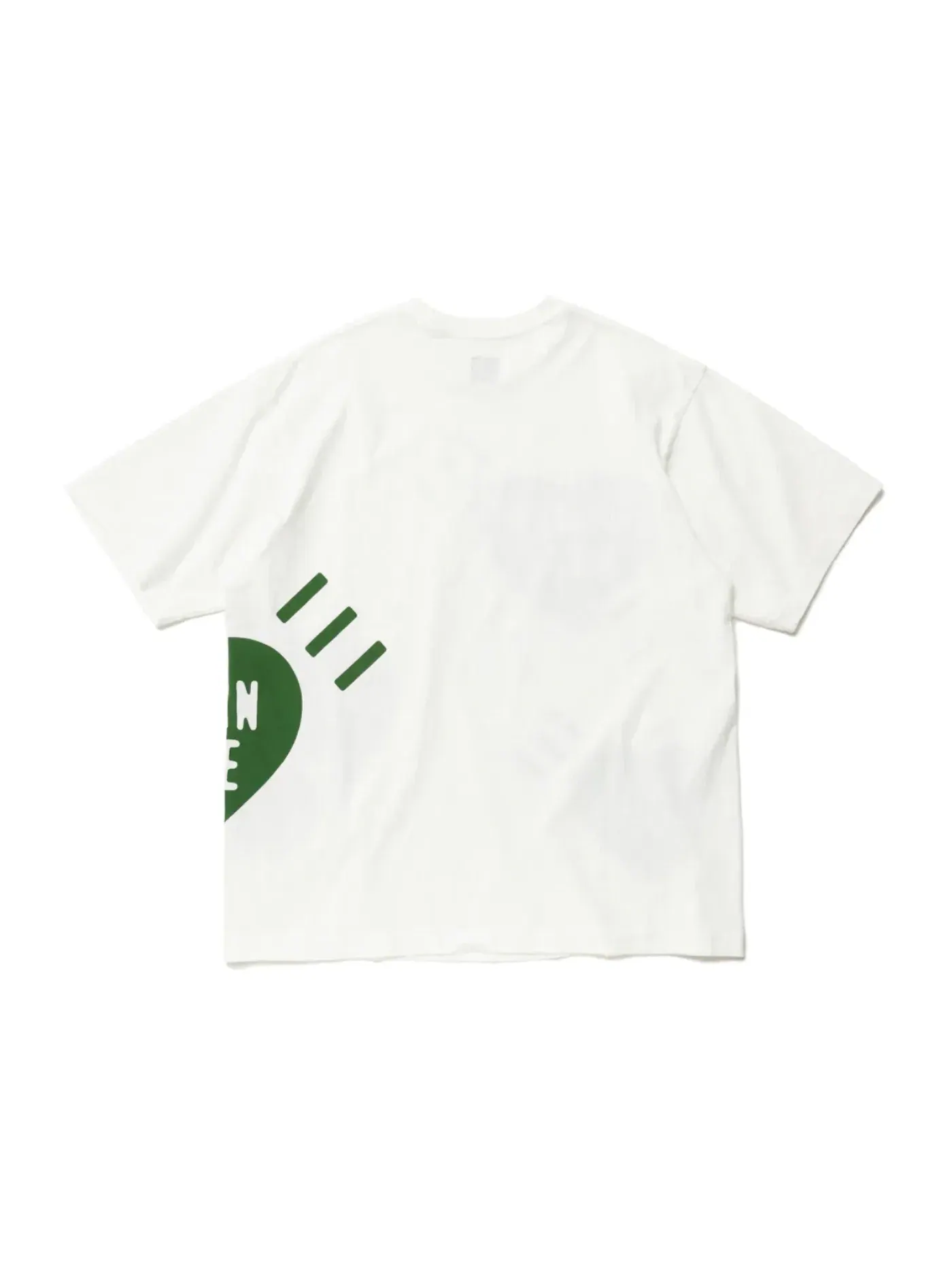 Мужская футболка с принтом Human Made Big Heart T-Shirt — изображение 2 из 2, белый зеленый