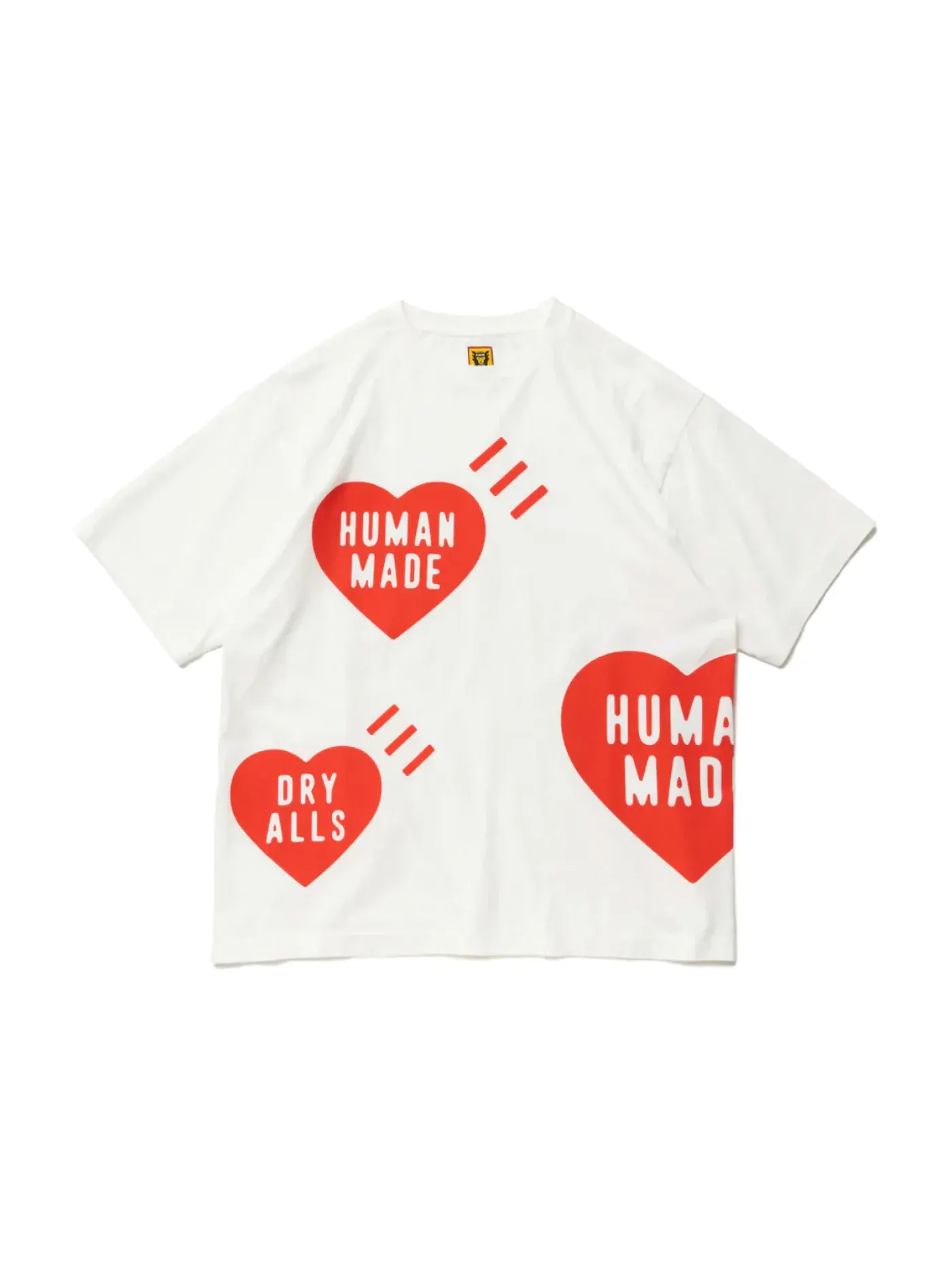 Мужская футболка с принтом Human Made Big Heart T-Shirt — изображение 1 из 2, белый красный