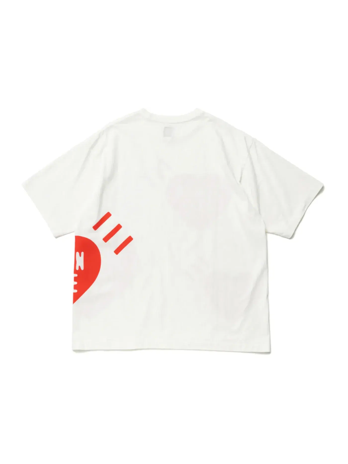 Мужская футболка с принтом Human Made Big Heart T-Shirt — изображение 2 из 2, белый красный