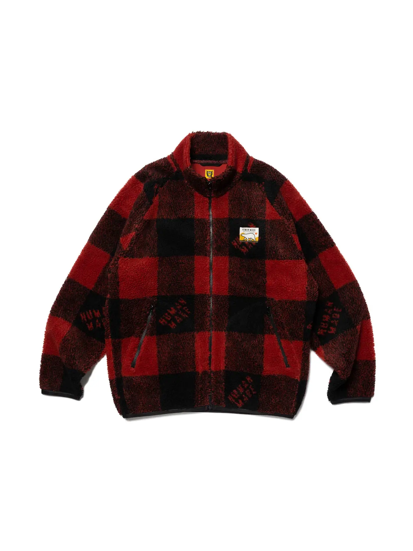 Мужская куртка из флиса с клетчатым принтом Human Made Jacket — изображение 1 из 2, красный